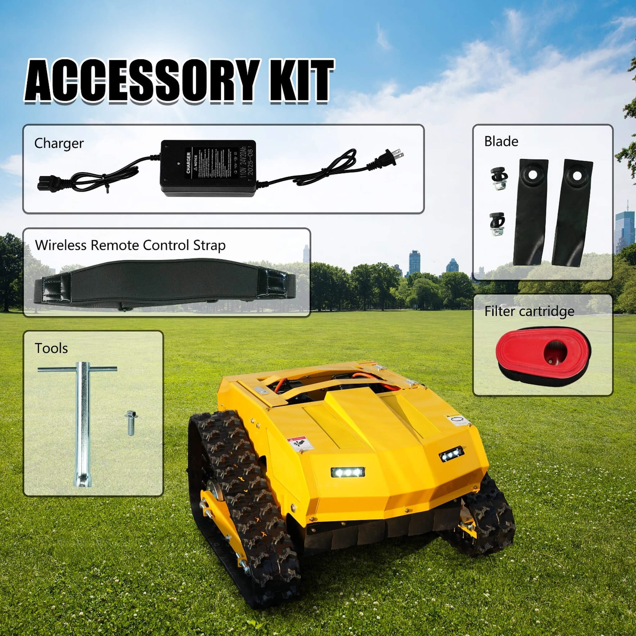 9HP 21-Inch Industrial Remote-Controlled Lawn Mower (SAK71845)