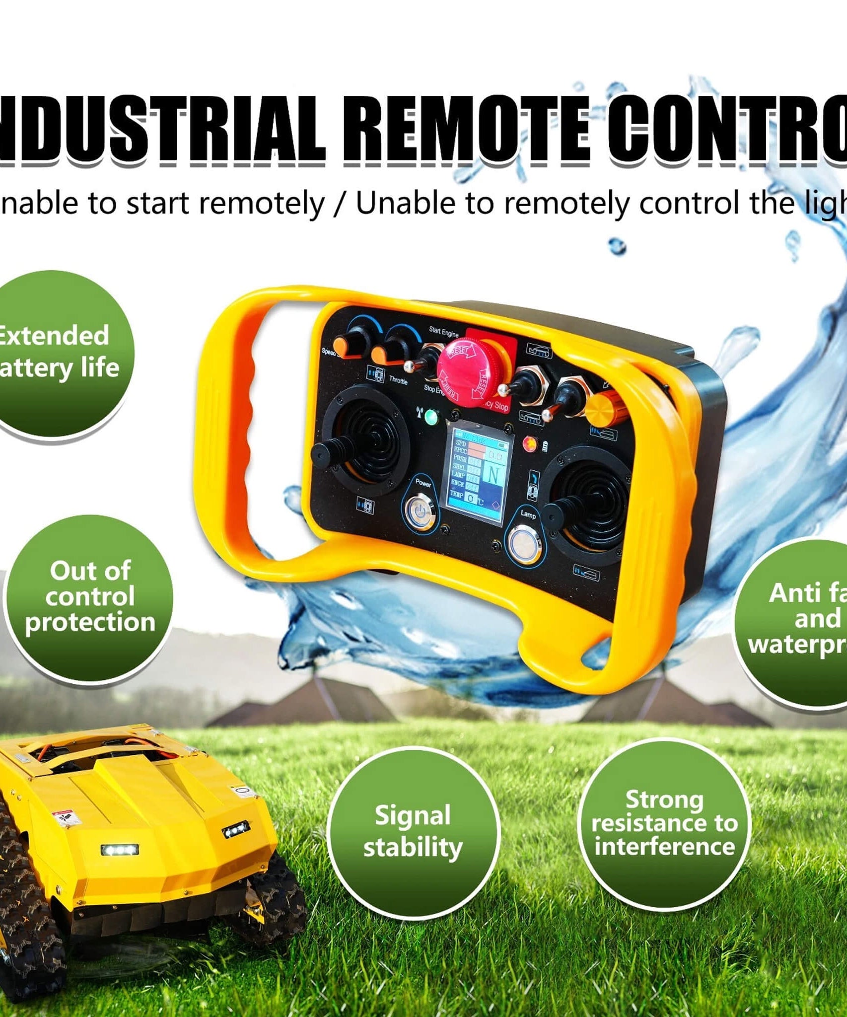 9HP 21-Inch Industrial Remote-Controlled Lawn Mower (SAK71845)
