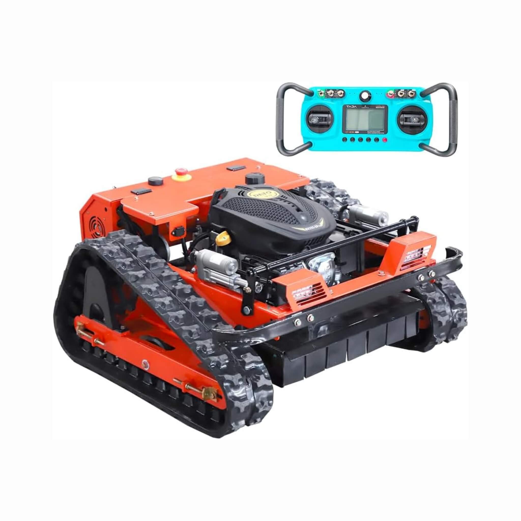 Heavy-Duty 9HP 225CC Remote-Controlled All-Terrain Gas-Powered Lawn Mower With 21-Inch Cutting Width (SAK78412)