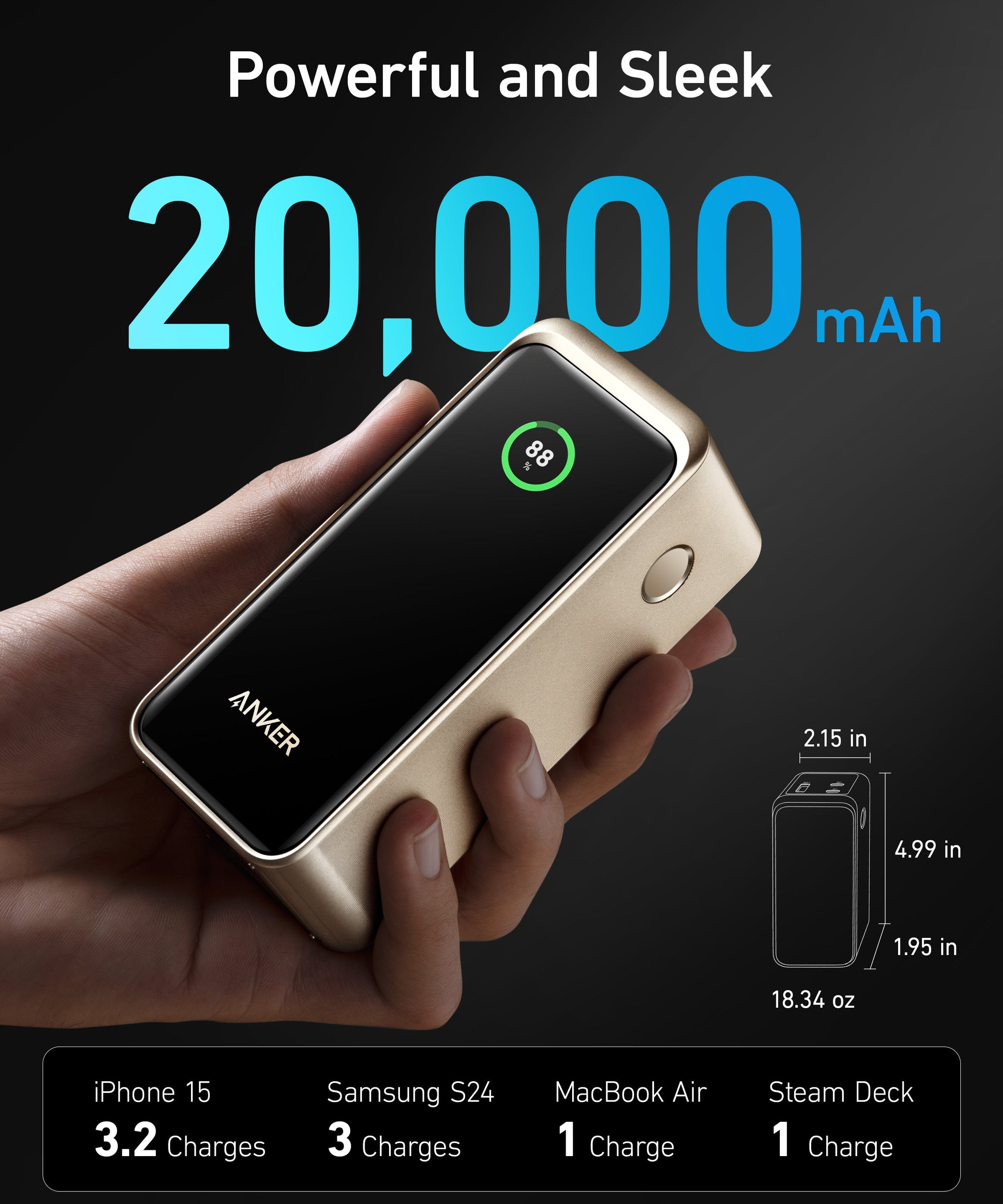 Anker Prime Power Bank (20K, 200W)