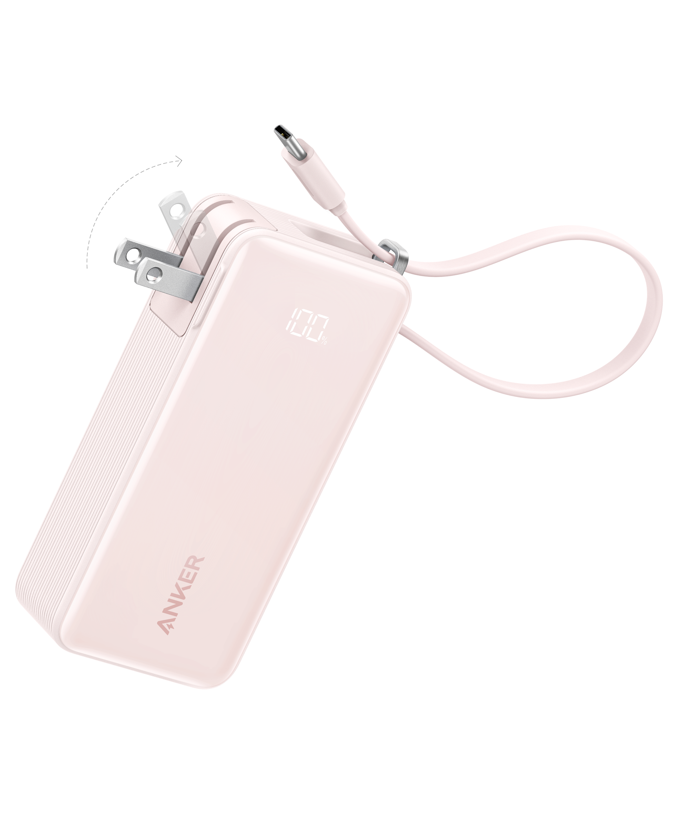 Anker Power Bank (10K, Fusion, Built-In Cable)