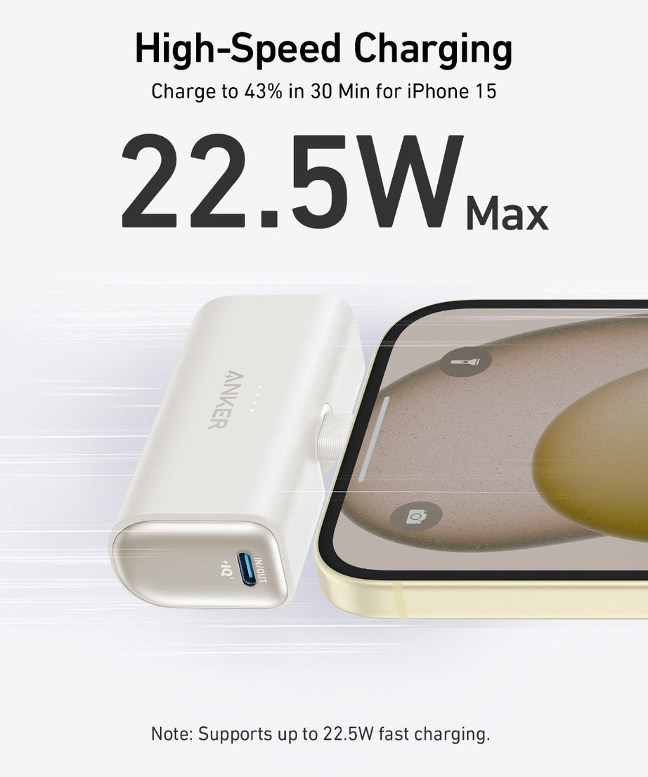 Anker Nano Power Bank (22.5W, Built-In USB-C Connector)
