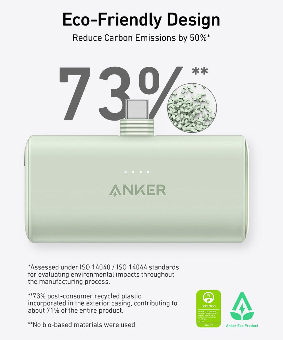 Anker Nano Power Bank (22.5W, Built-In USB-C Connector)