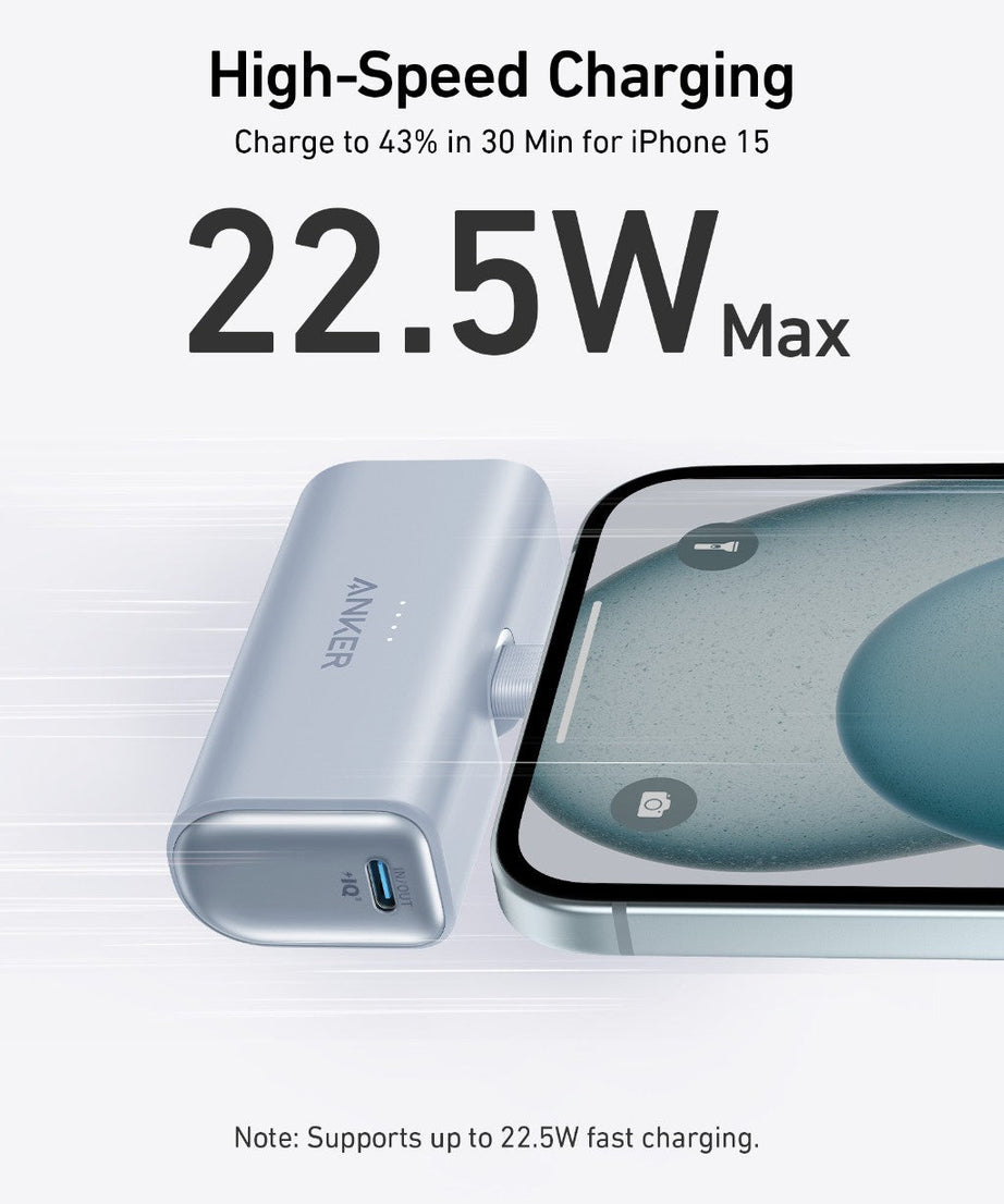 Anker Nano Power Bank (22.5W, Built-In USB-C Connector)
