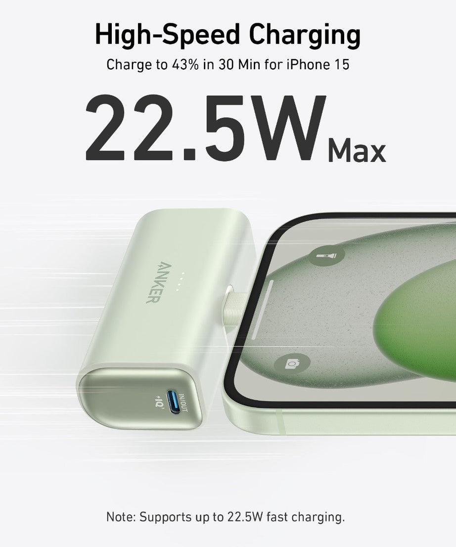 Anker Nano Power Bank (22.5W, Built-In USB-C Connector)