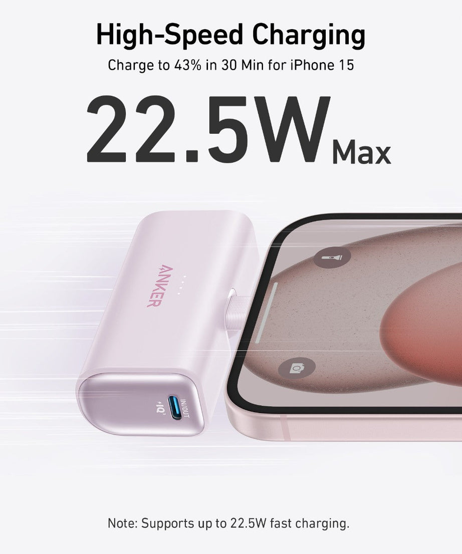Anker Nano Power Bank (22.5W, Built-In USB-C Connector)