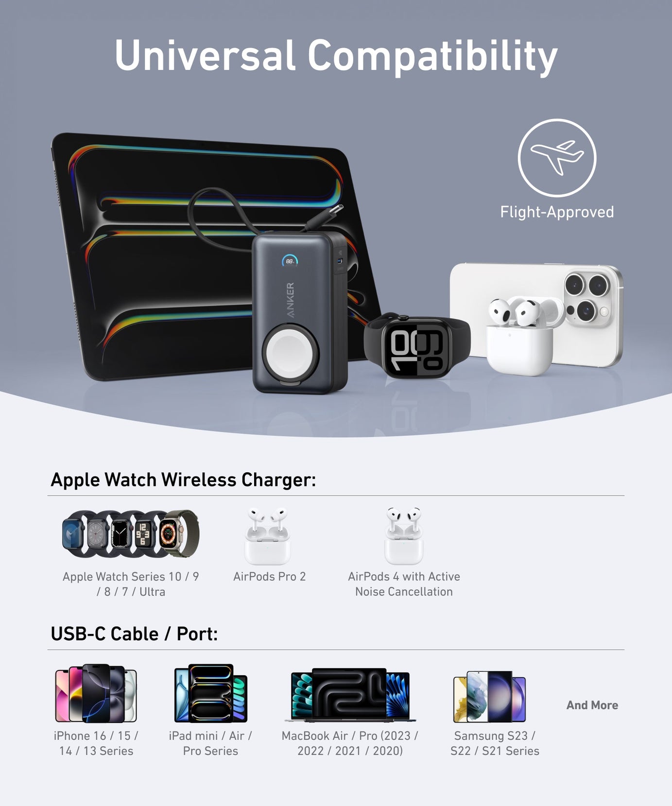 Anker MagGo Power Bank (10K, 35W, For Apple Watch)