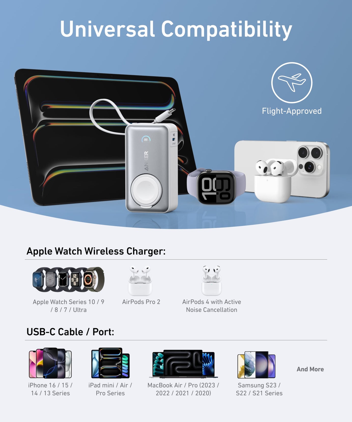 Anker MagGo Power Bank (10K, 35W, For Apple Watch)