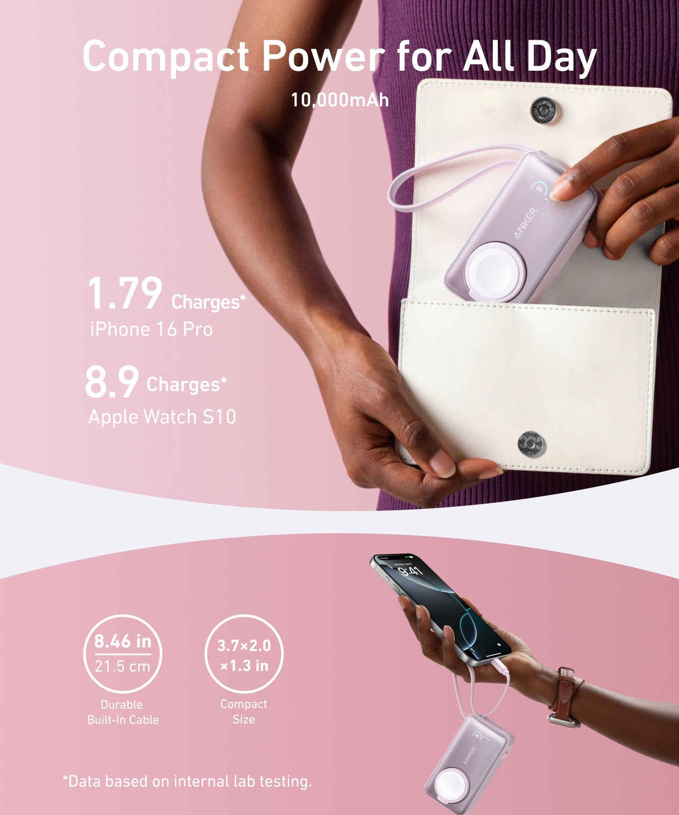 Anker MagGo Power Bank (10K, 35W, For Apple Watch)