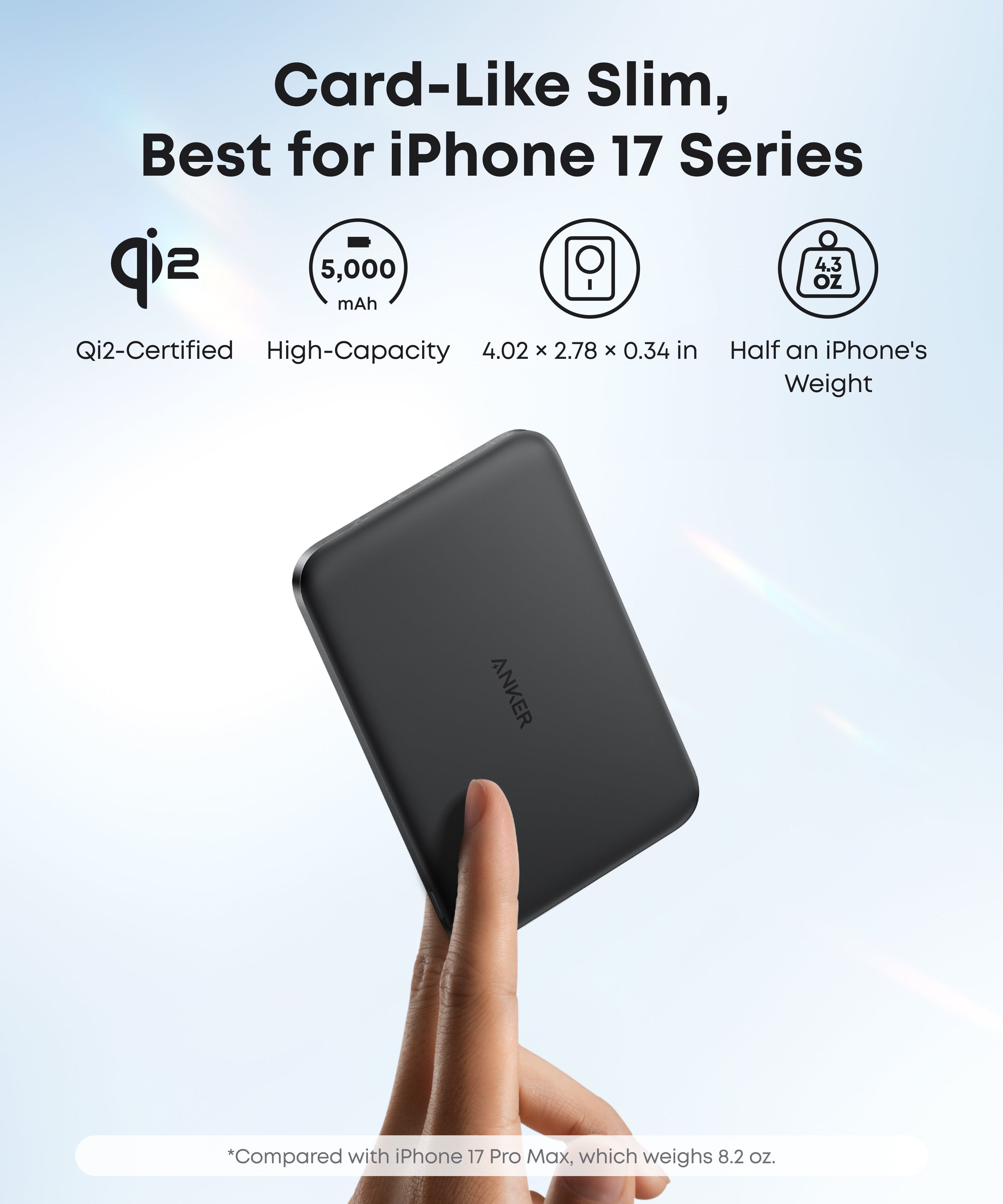 Anker Nano Power Bank (5K, MagGo, Slim)