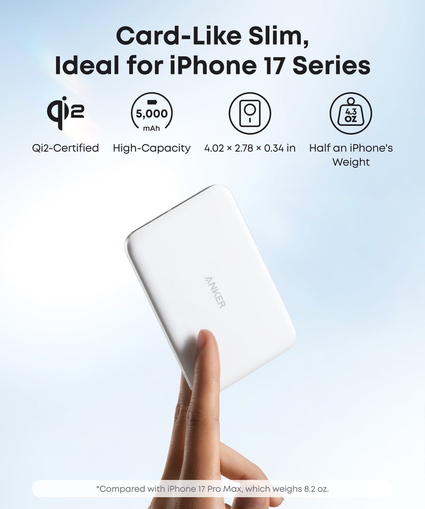 Anker Nano Power Bank (5K, MagGo, Slim)