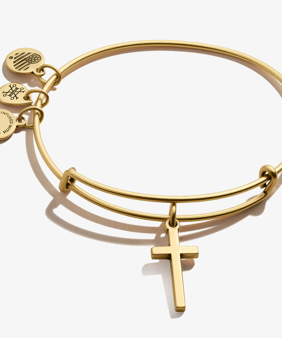 Cross Charm Bangle