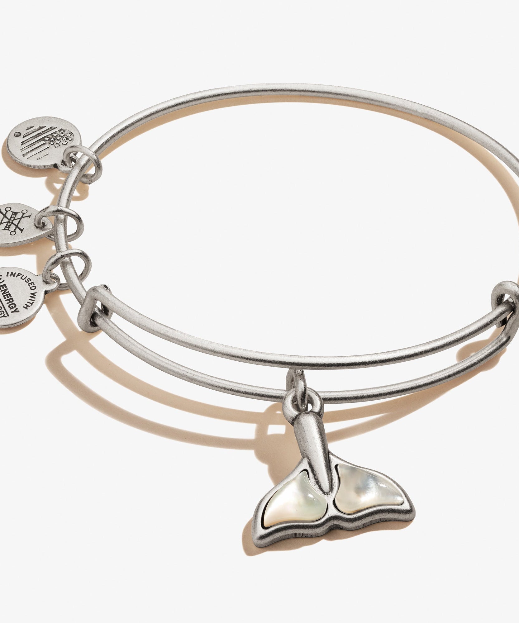 Whale Tail Charm Bangle