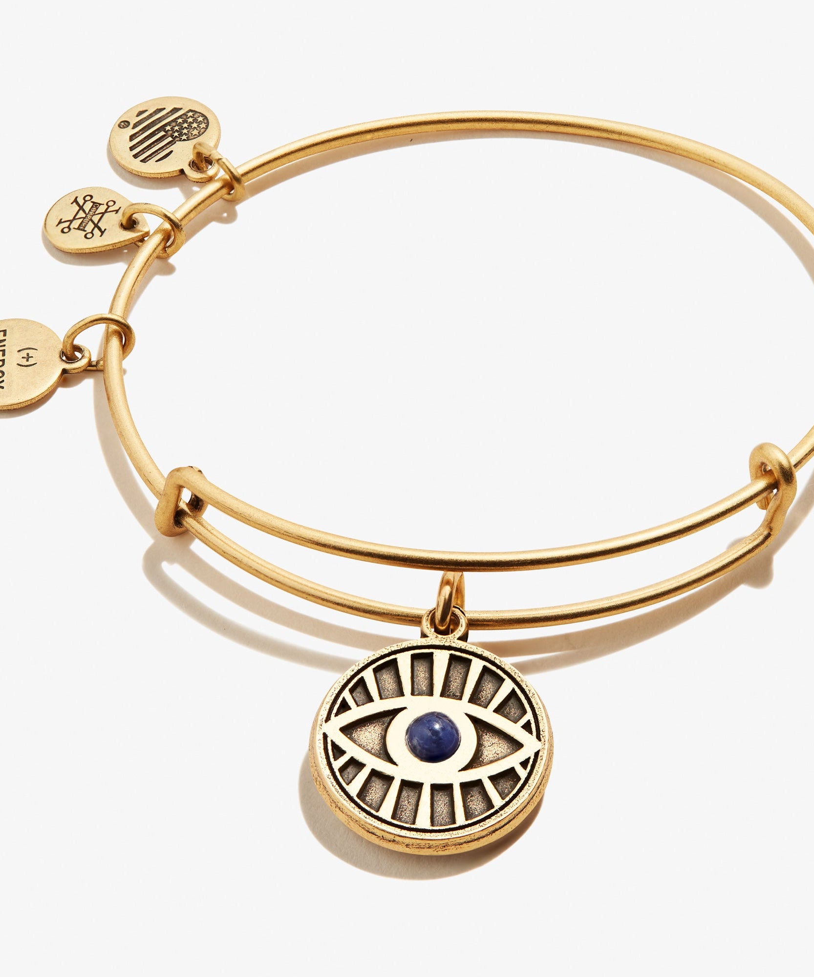 Evil Eye + Sodalite Charm Bangle