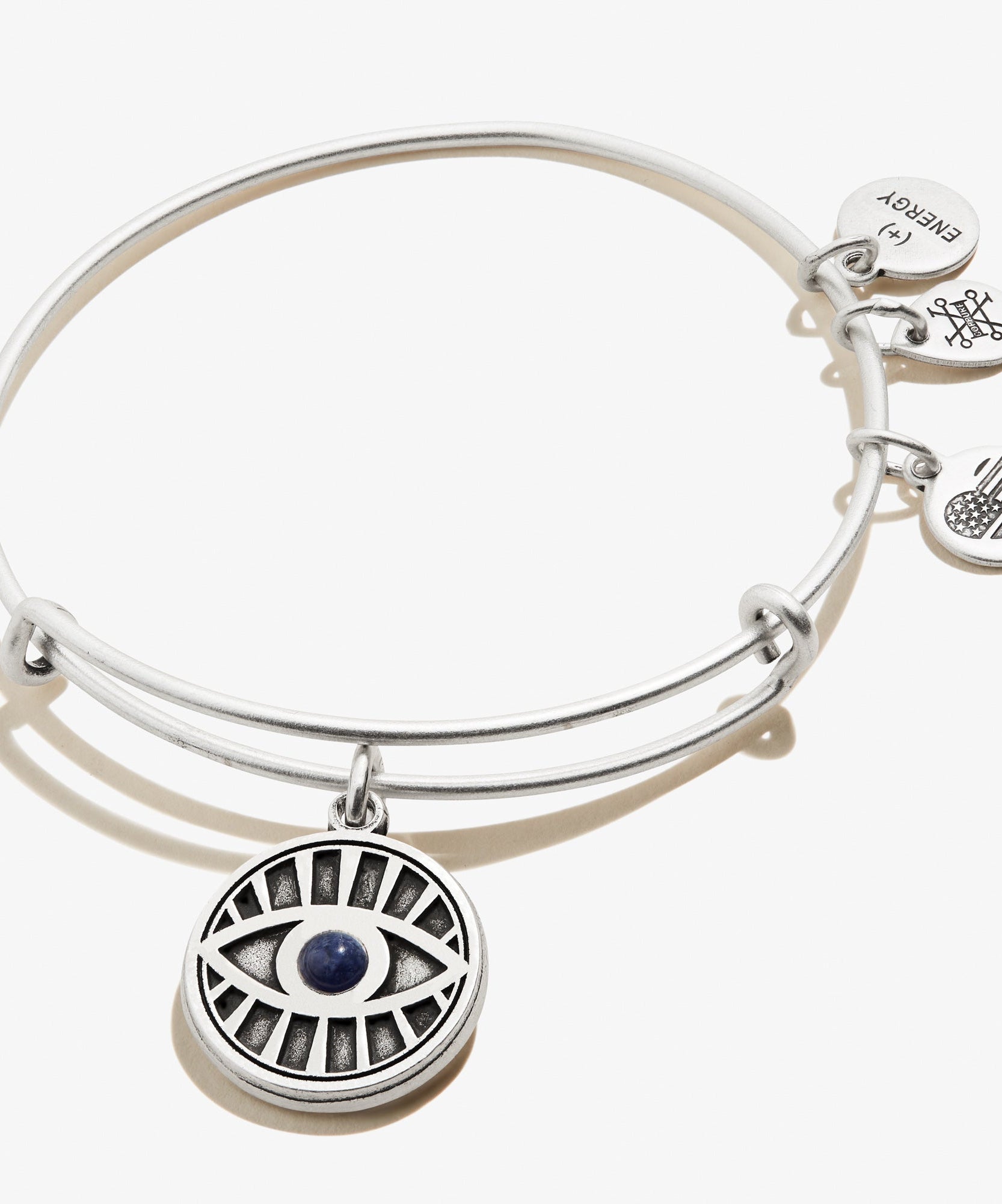 Evil Eye + Sodalite Charm Bangle