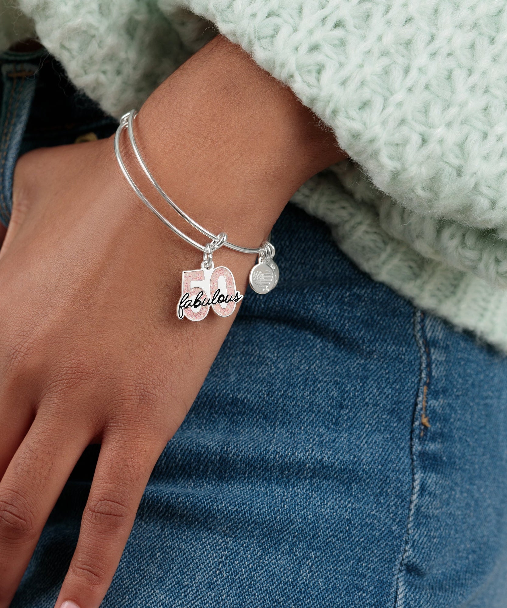 'Fabulous 50' Charm Bangle