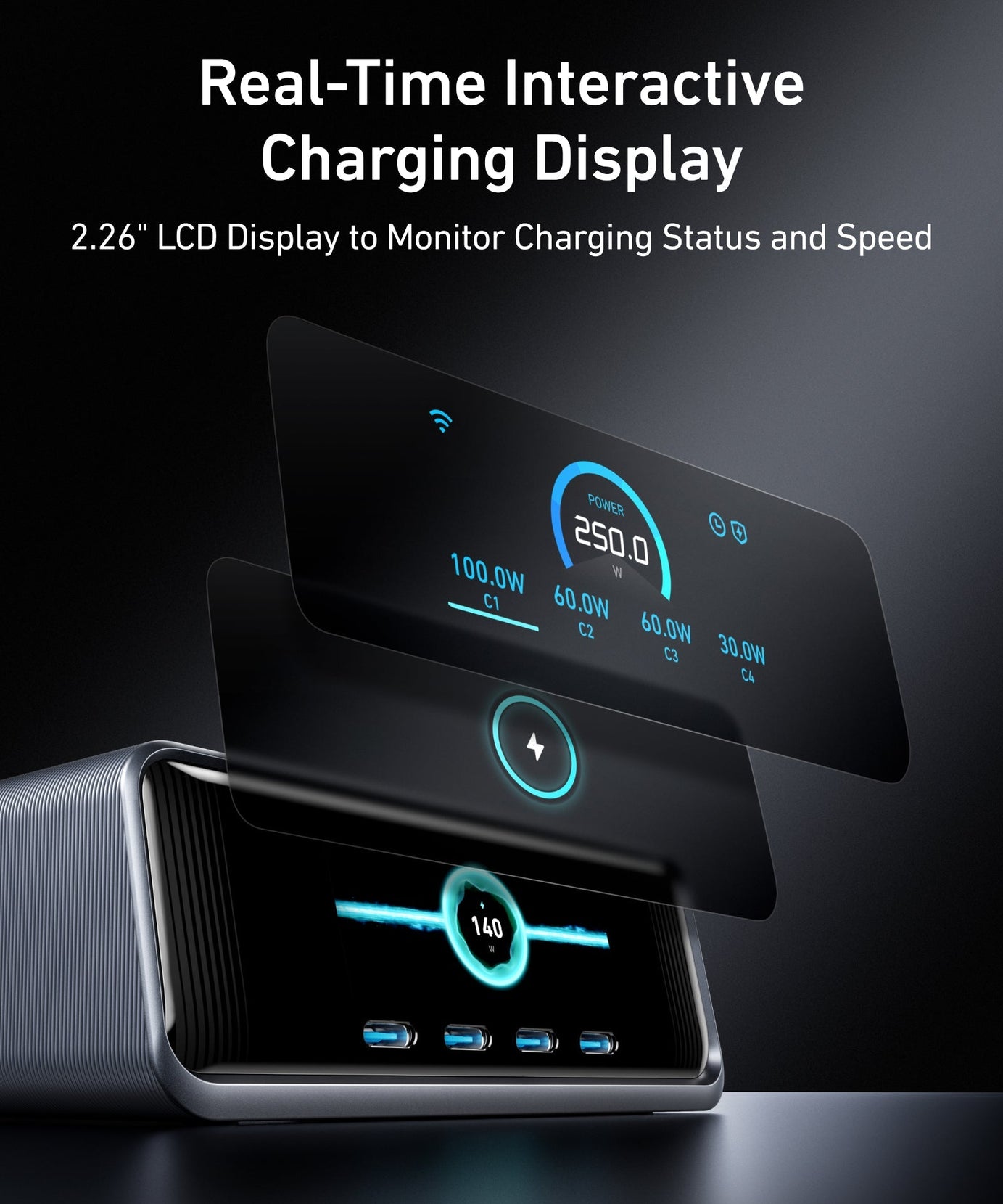 Anker Prime Charger (250W, 6 Ports, GaNPrime)