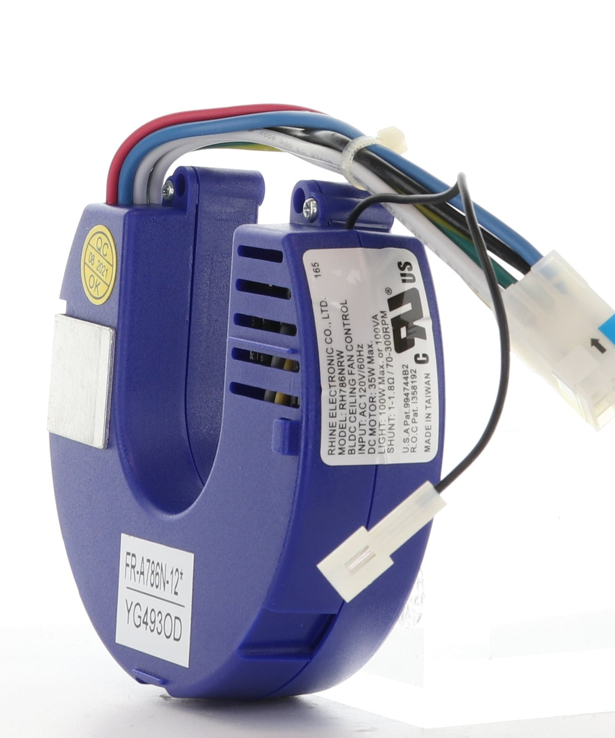 Anderic UC786N-12 / RH786NRW DC Ceiling Fan Receiver Replacement for Kensgrove 72” | 9-Speed Motor Control | Works with UC7225T RR7225T TR198A | Receiver Only