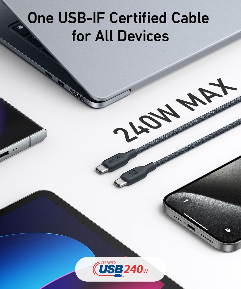 Anker <b>543</b> USB-C to USB-C Cable (Bio-Braided)