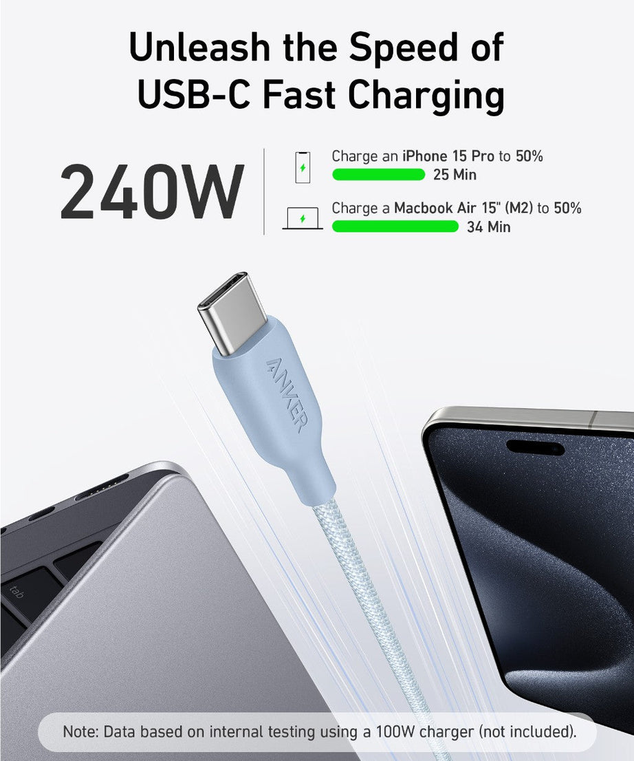 Anker <b>543</b> USB-C to USB-C Cable (Bio-Braided)