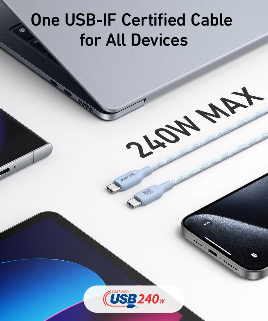Anker <b>543</b> USB-C to USB-C Cable (Bio-Braided)