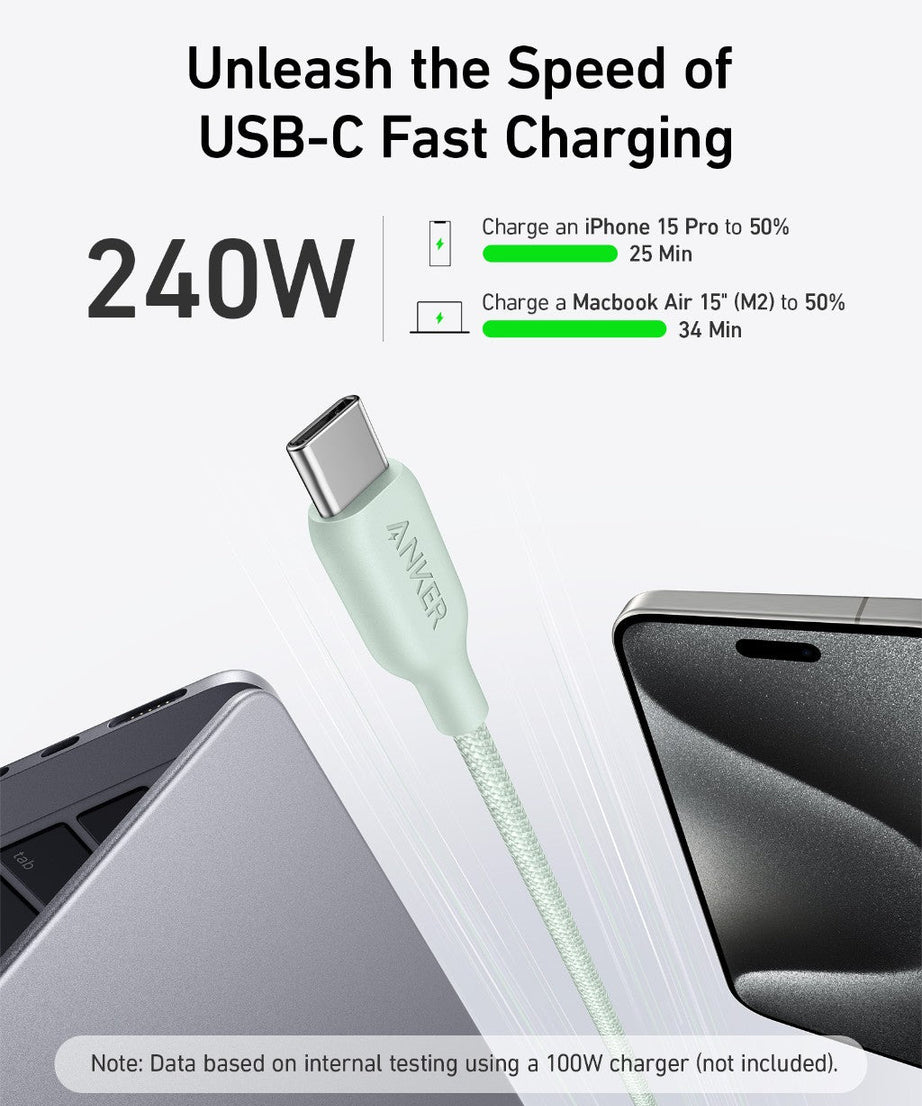 Anker <b>543</b> USB-C to USB-C Cable (Bio-Braided)