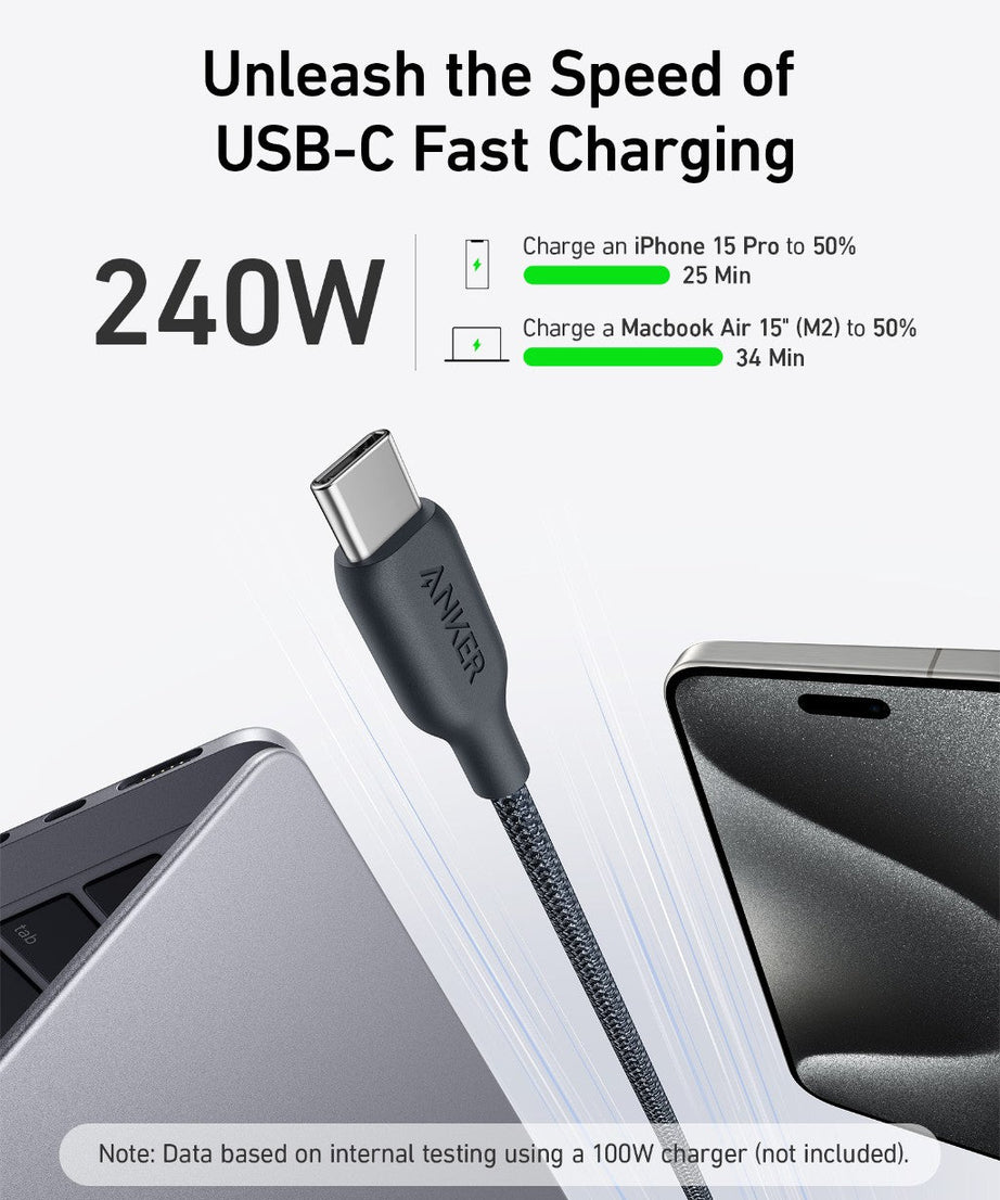 Anker <b>543</b> USB-C to USB-C Cable (Bio-Braided)