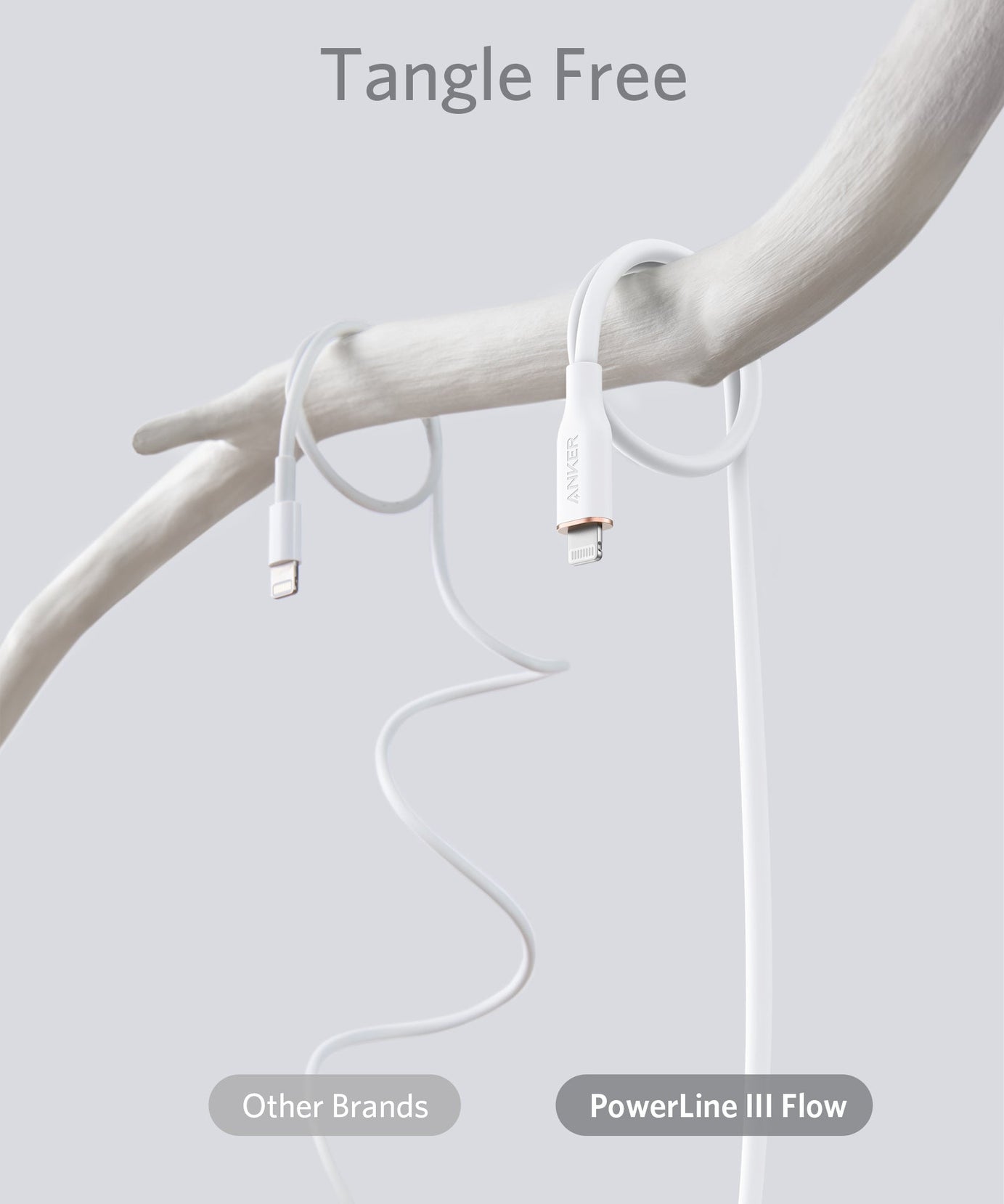 Anker <b>641</b> USB-C to Lightning Cable (Flow, 3 ft Silicone)