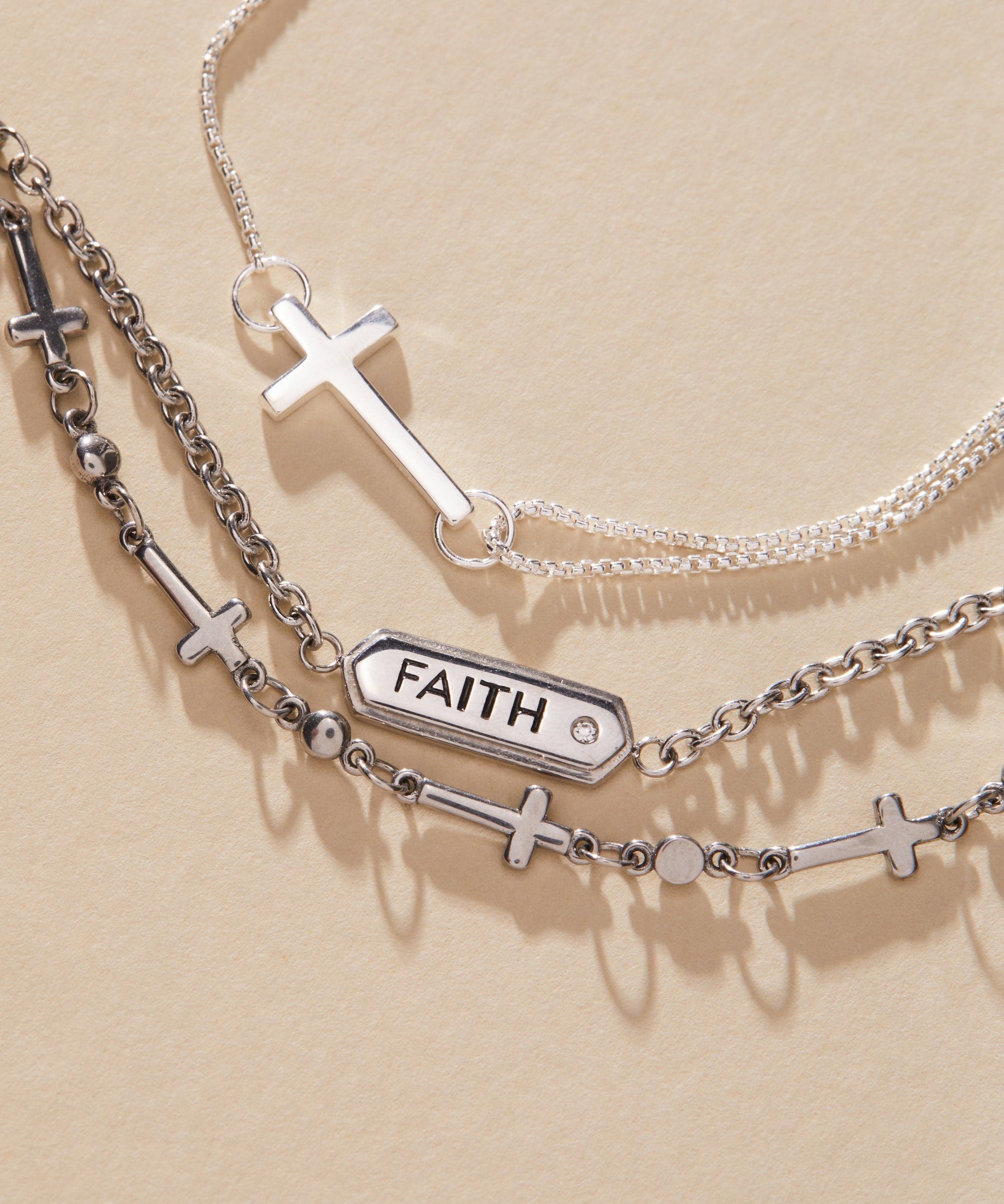 Pull Chain Cross Bracelet