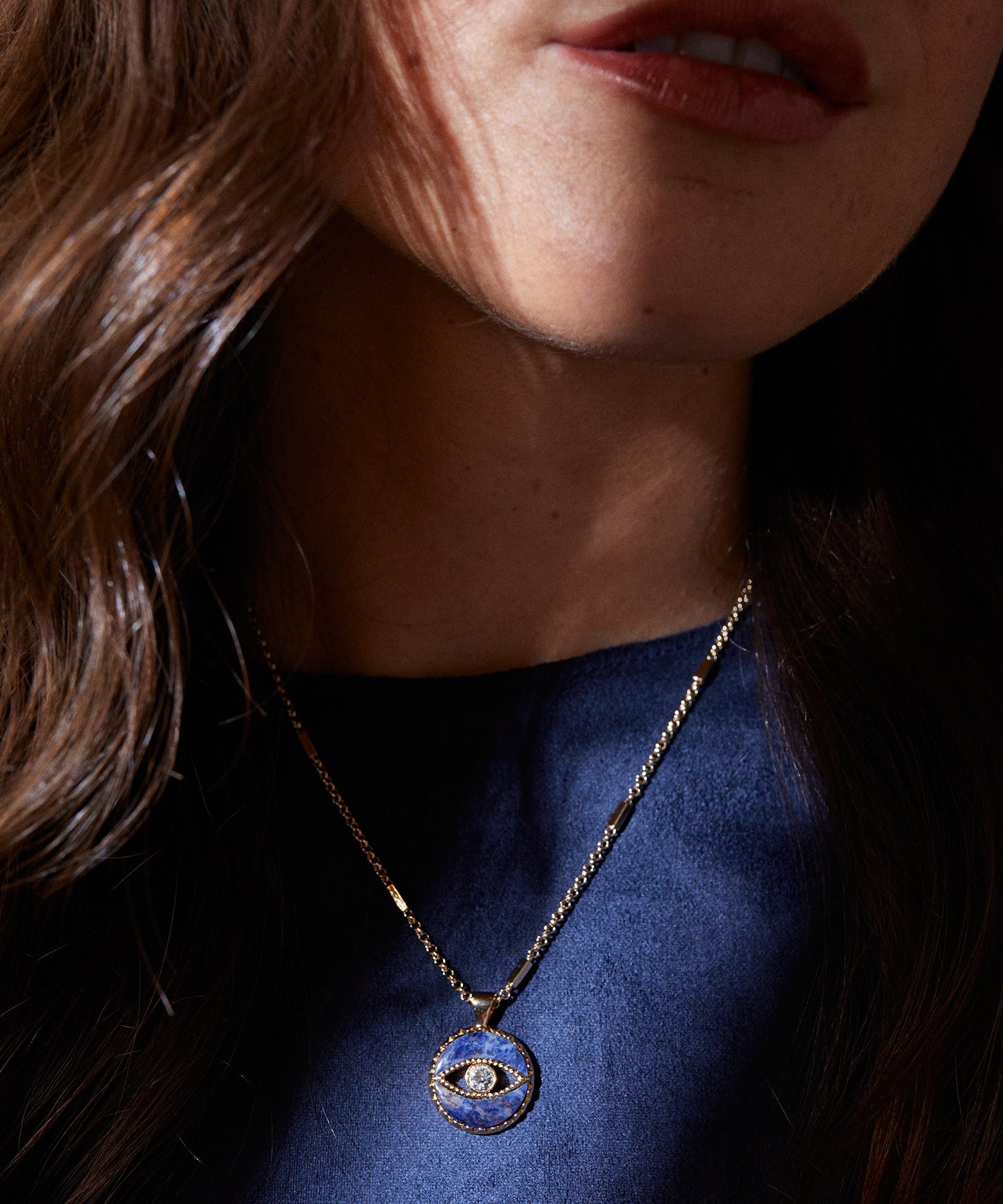 Sodalite Evil Eye Necklace