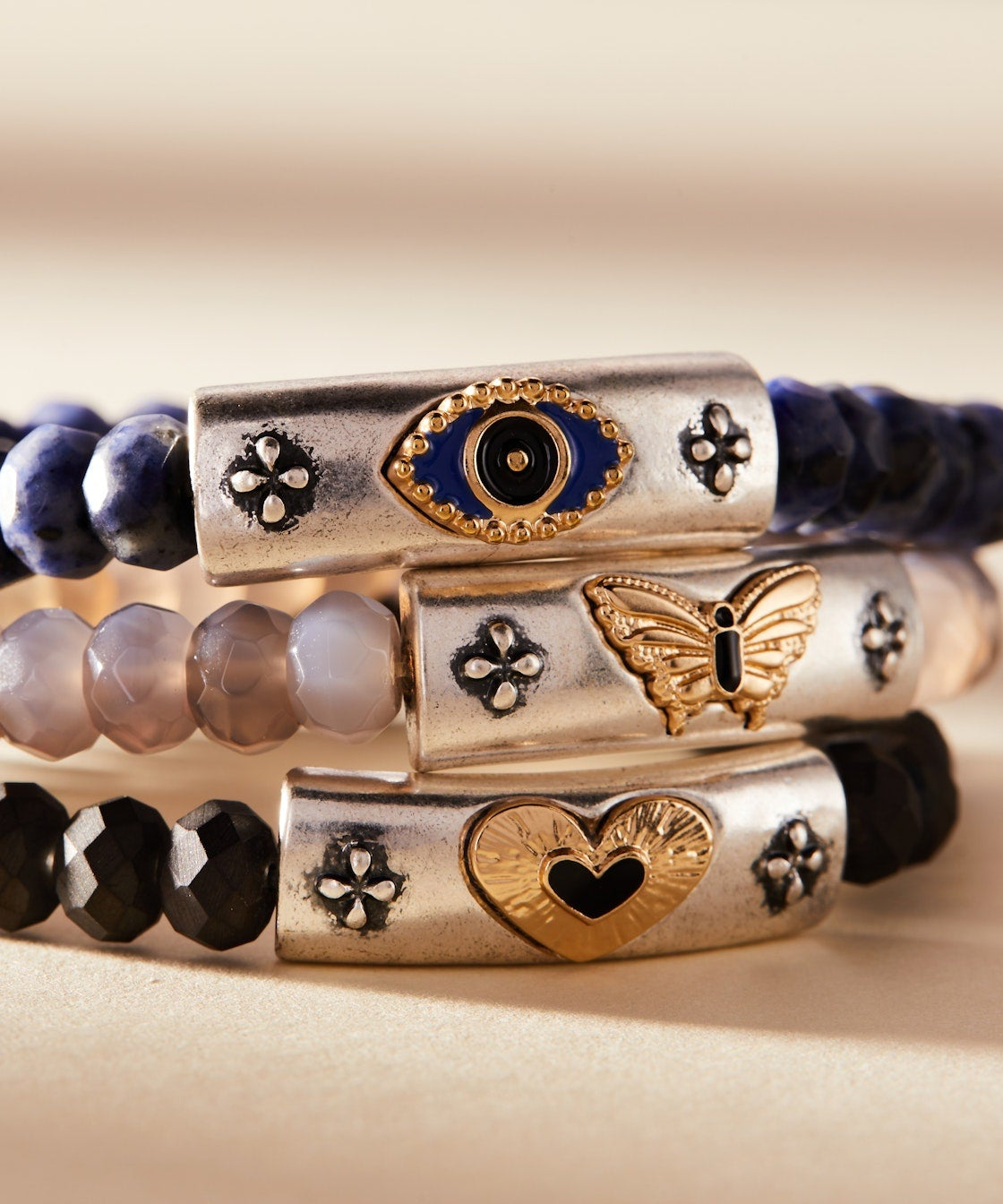 Antique Evil Eye Stretch Bracelet