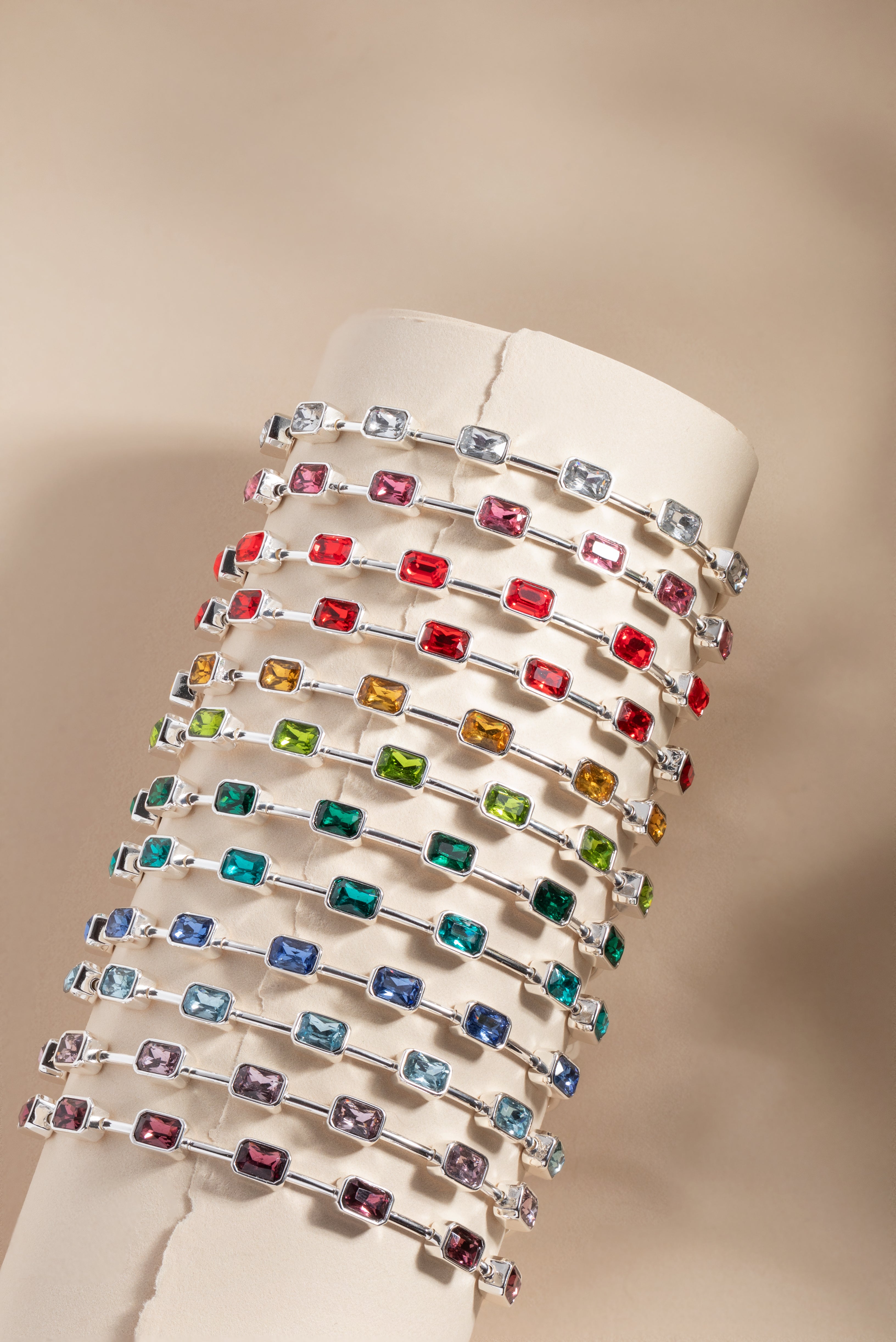 January Birthstone Emerald Cut Bangle