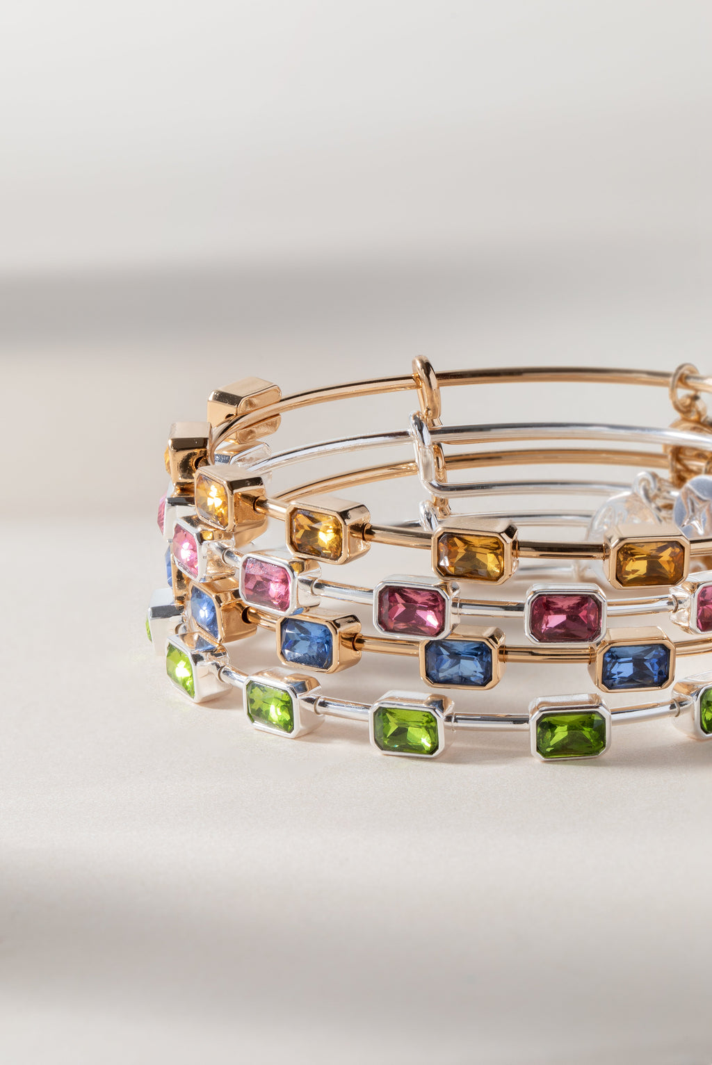 September Birthstone Emerald Cut Bangle