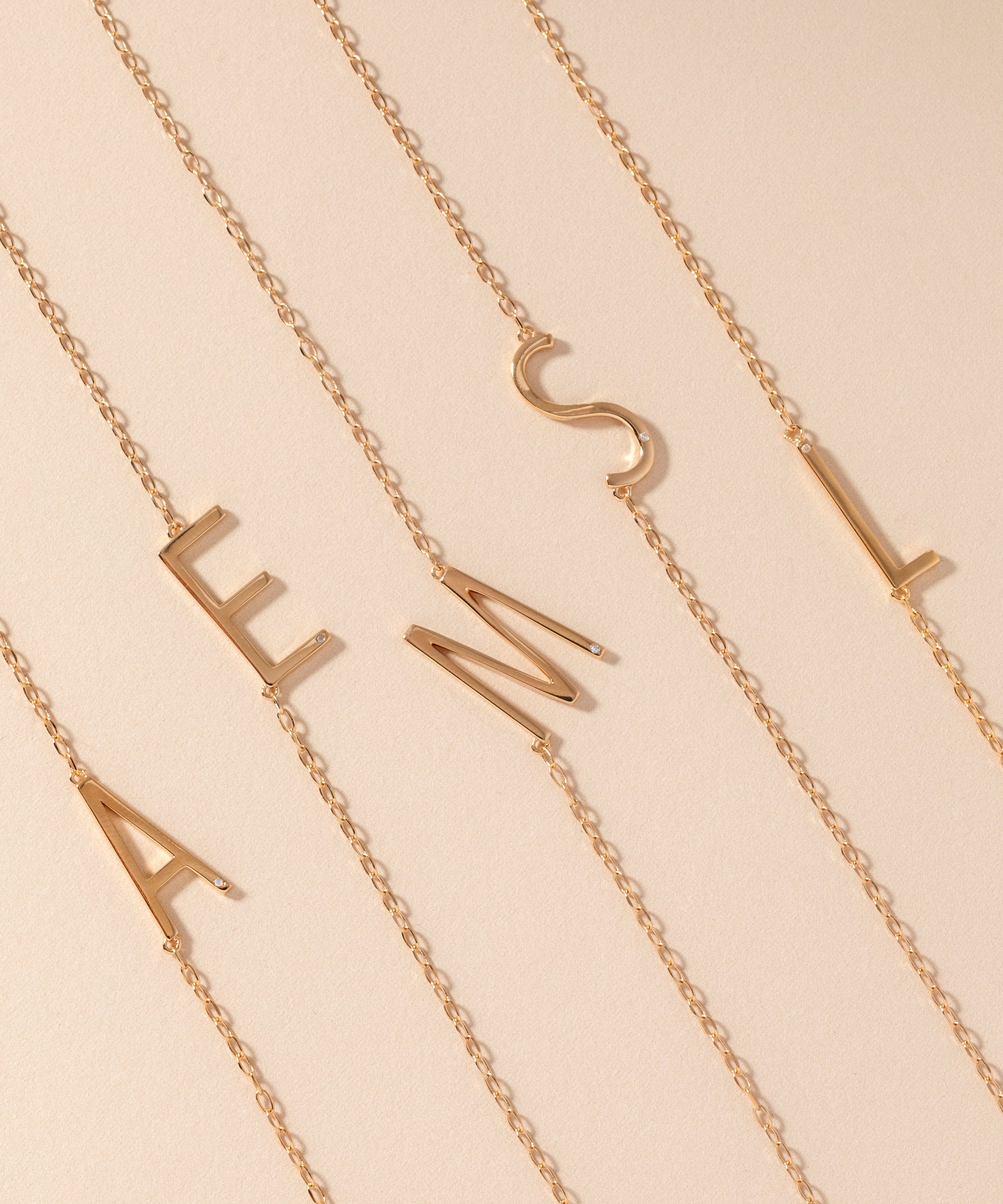Initial A Precious Elongated Necklace