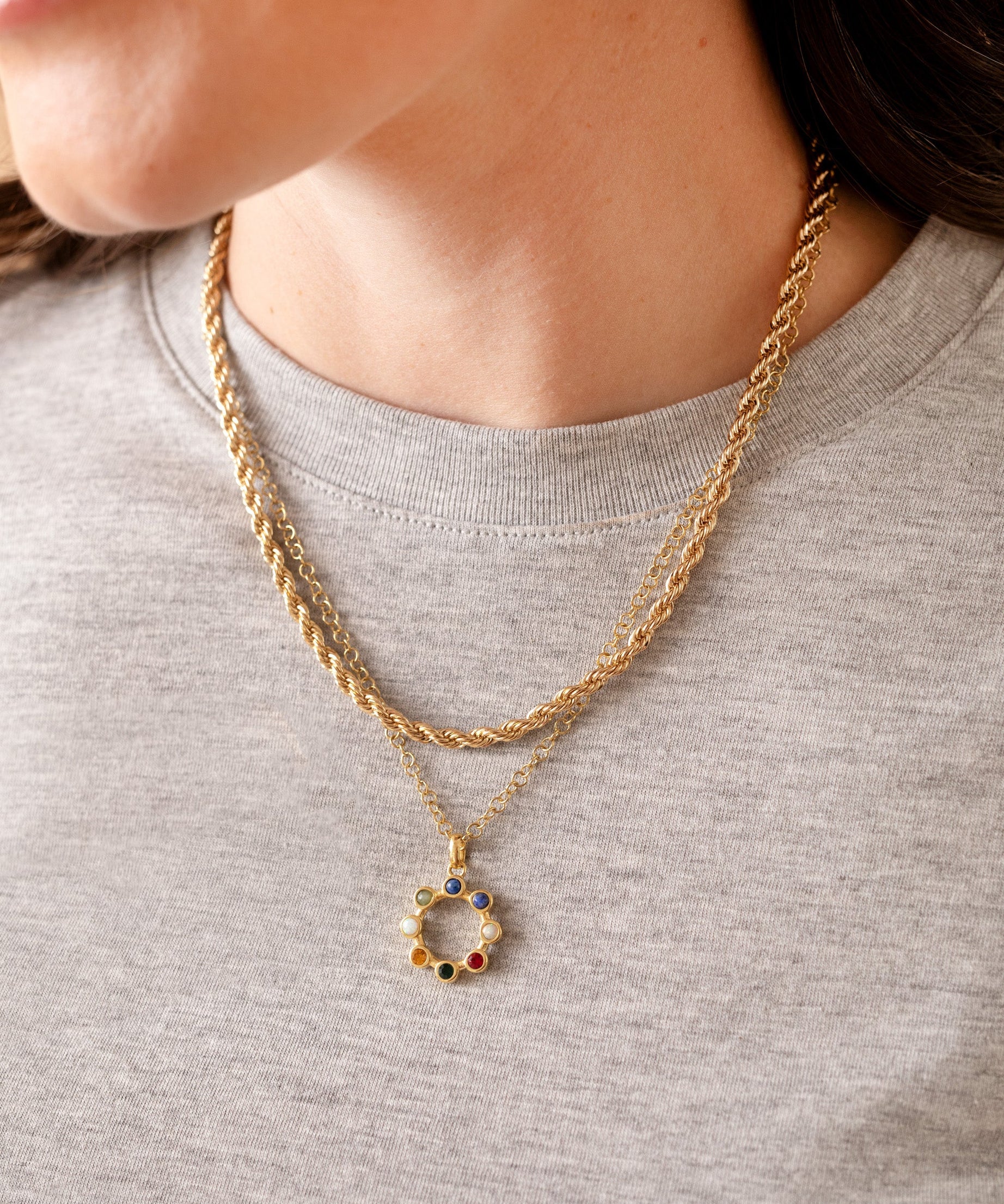 'I Love You' Hidden Message Acrostic Necklace