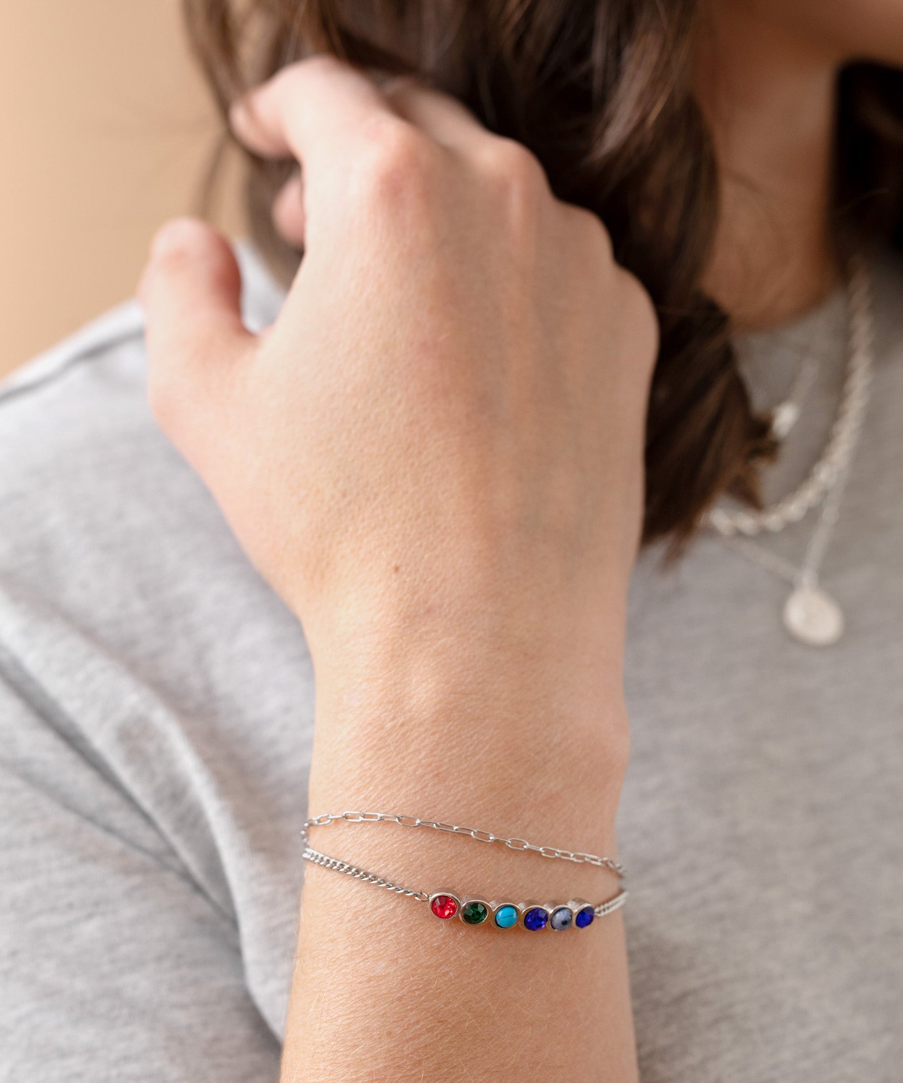 Sister Hidden Message Acrostic Bolo Bracelet