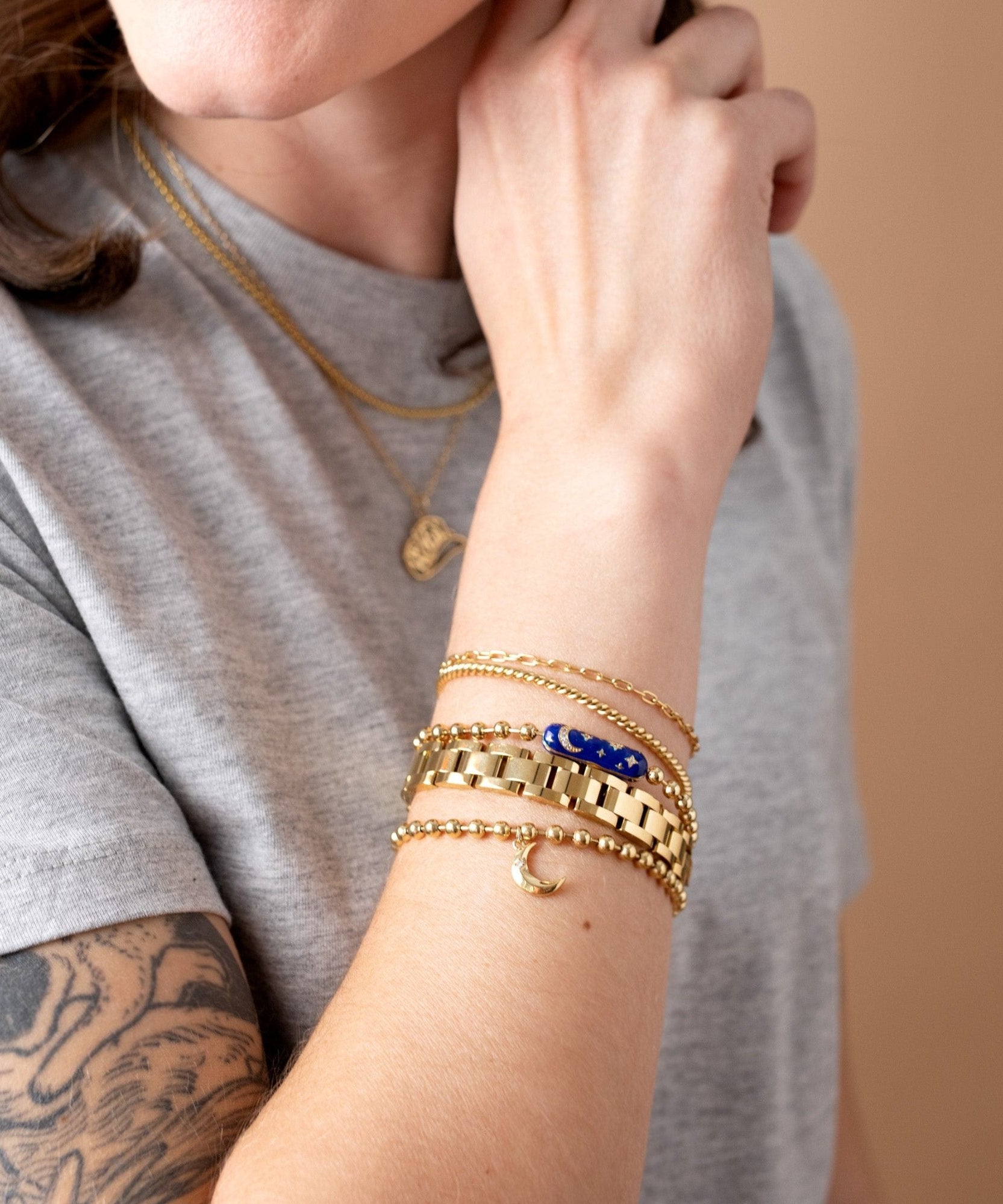 Starry Night Barrel Closure Bracelet