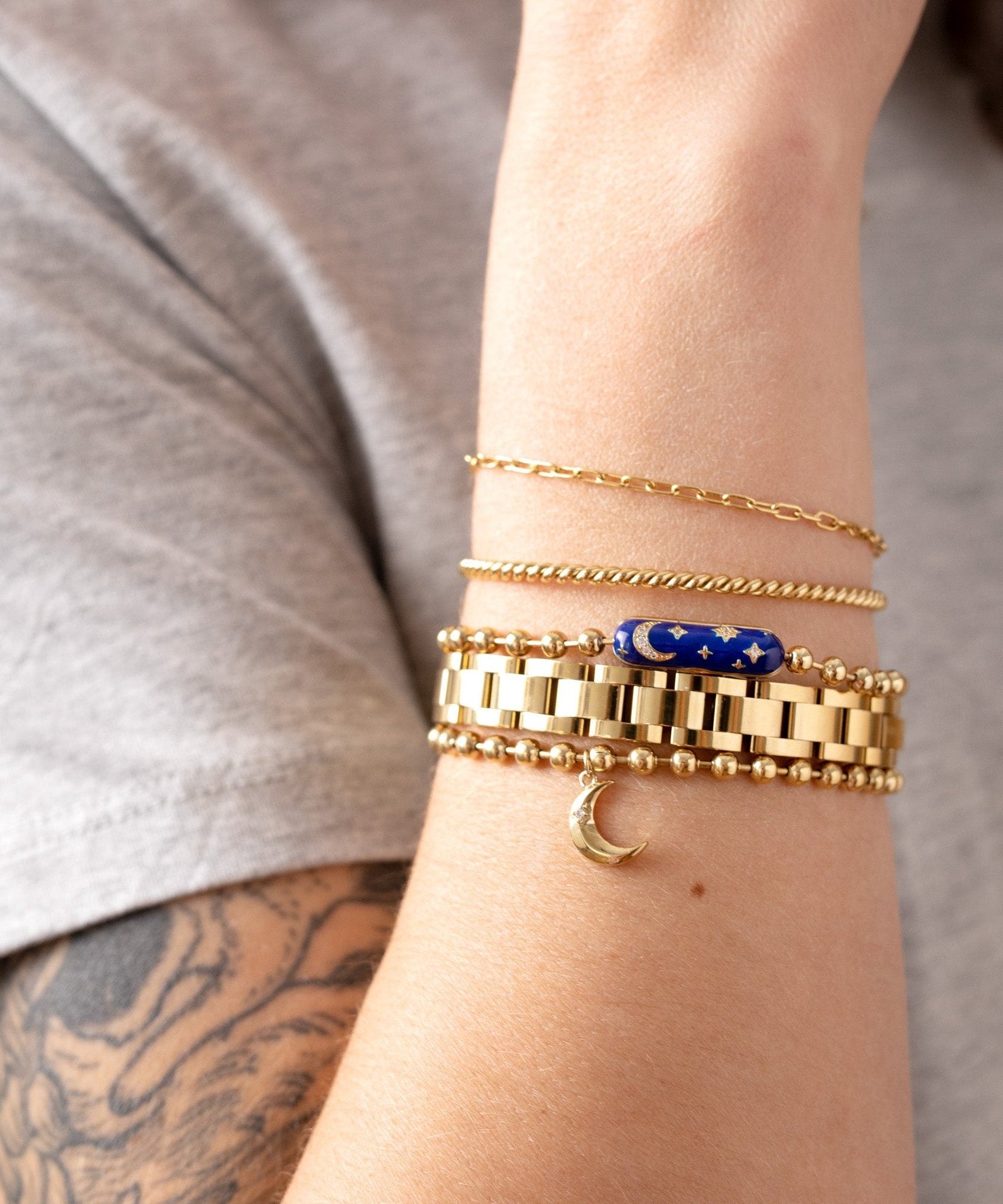 Starry Night Barrel Closure Bracelet