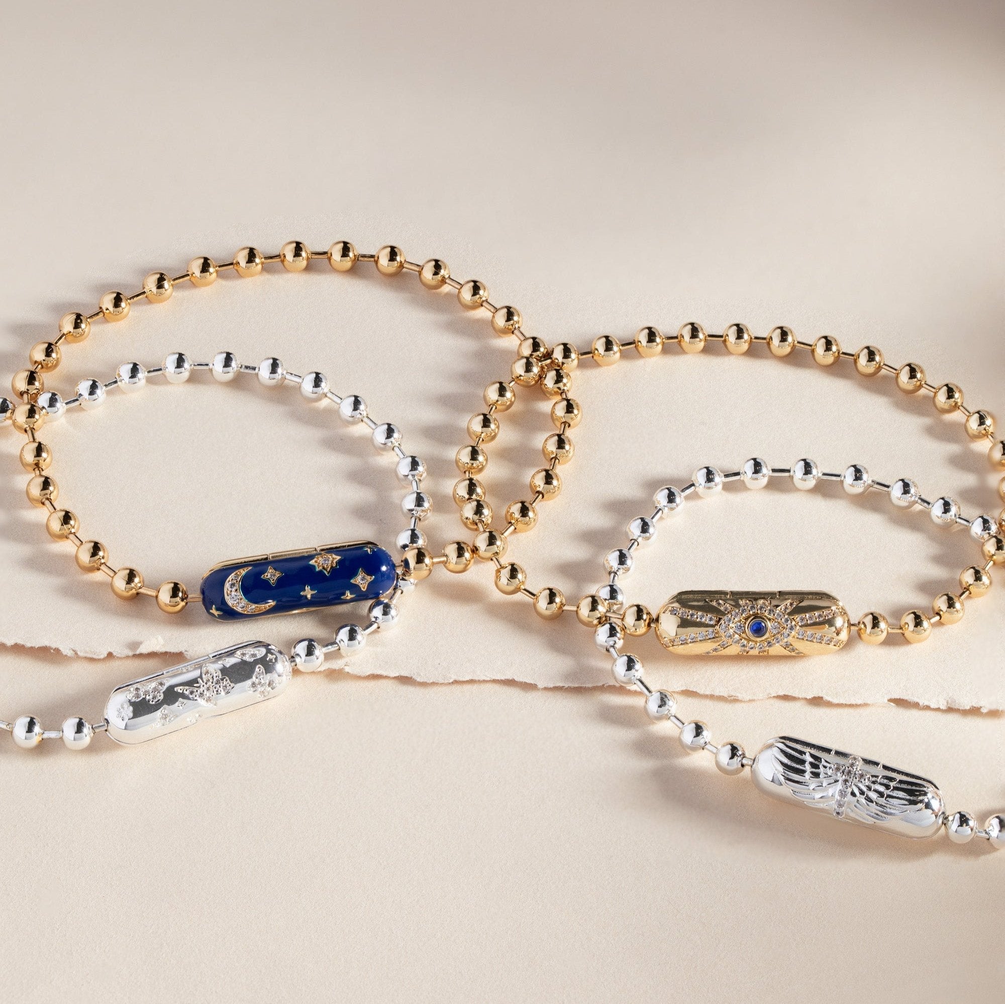 Wings with Cross Barrel Closure Bracelet