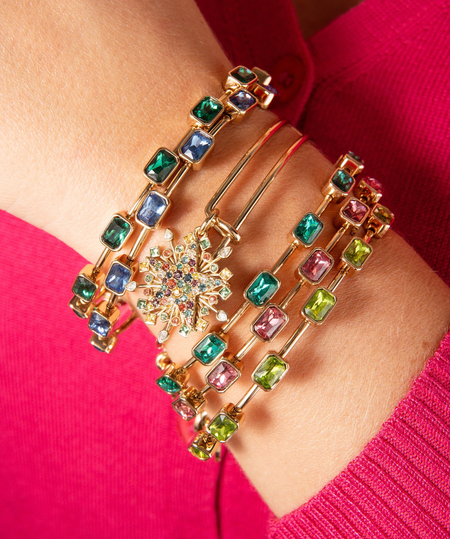 September Birthstone Emerald Cut Bangle