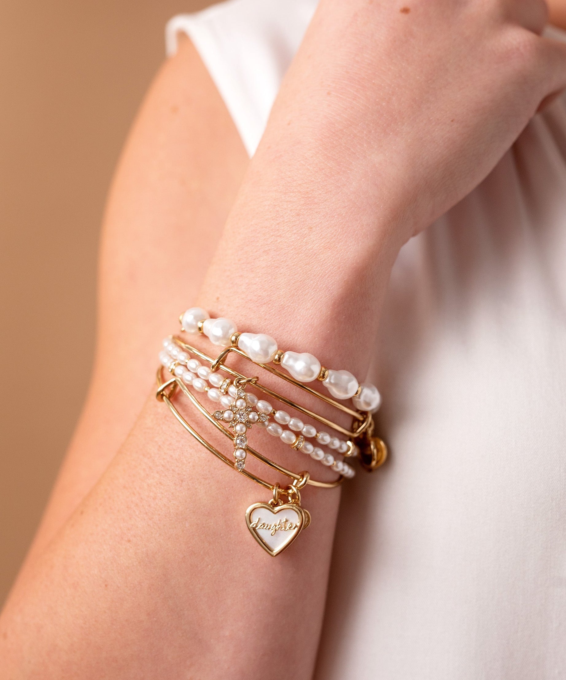 Daughter Mother of Pearl Bangle