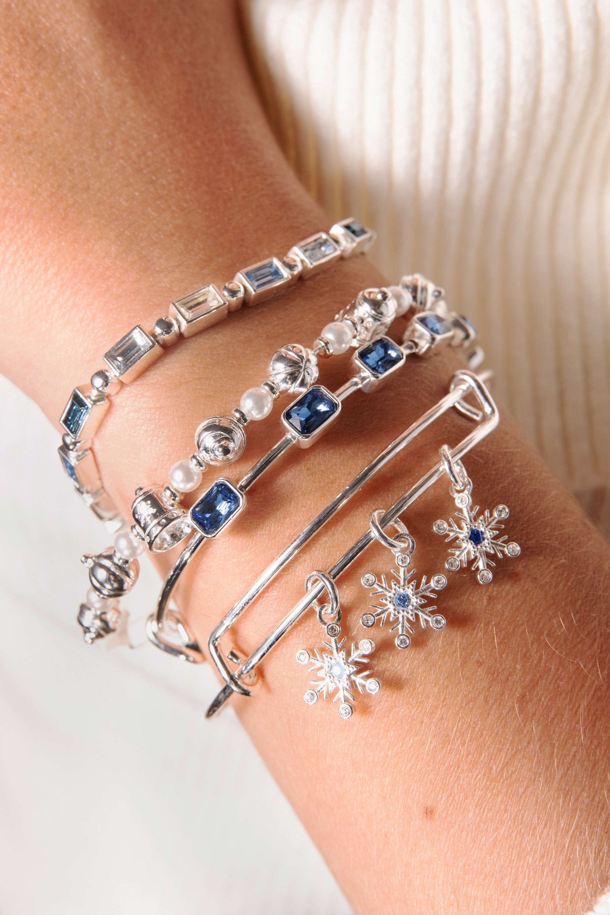 September Birthstone Emerald Cut Bangle