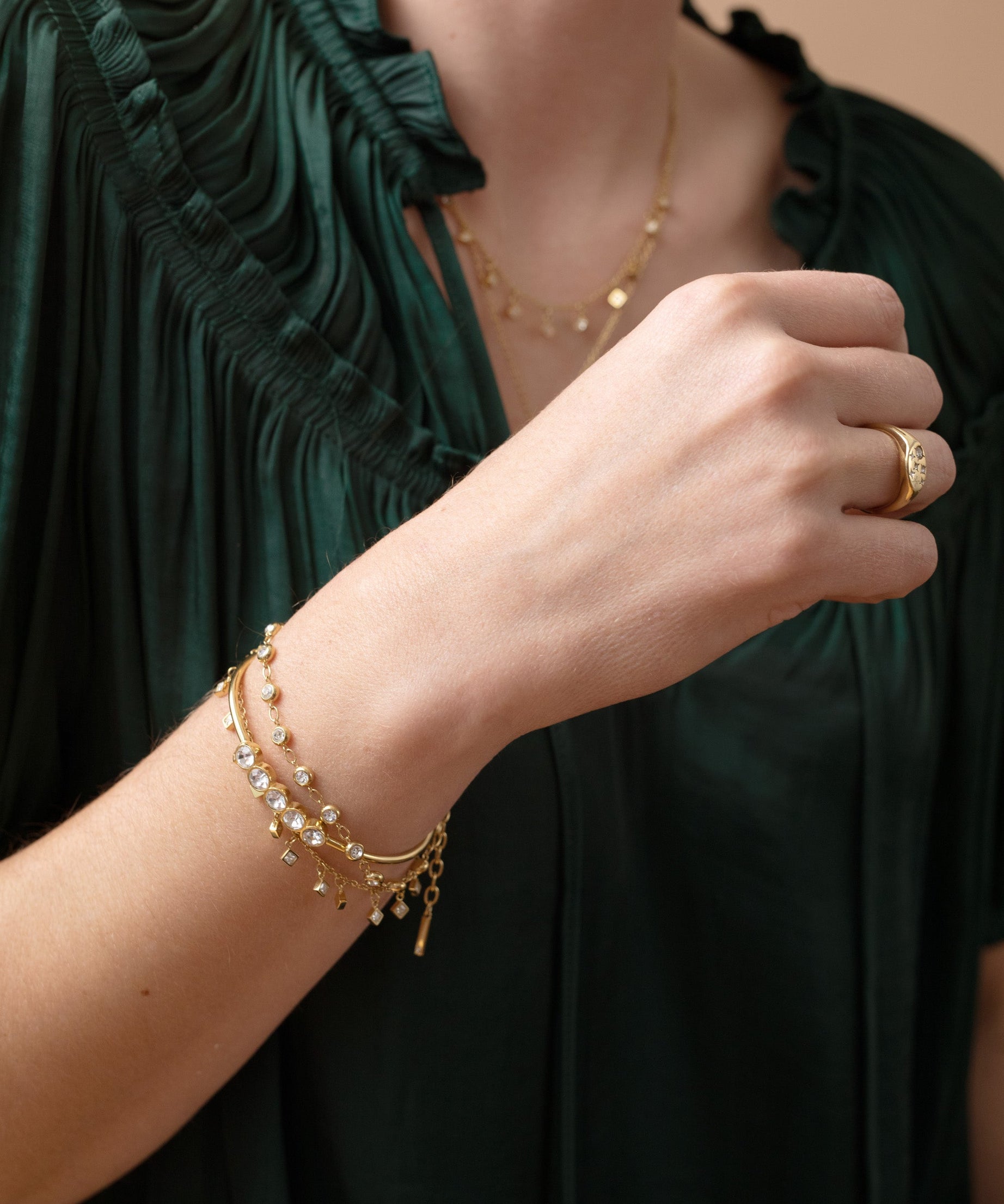 Princess Cut Crystal Bracelet