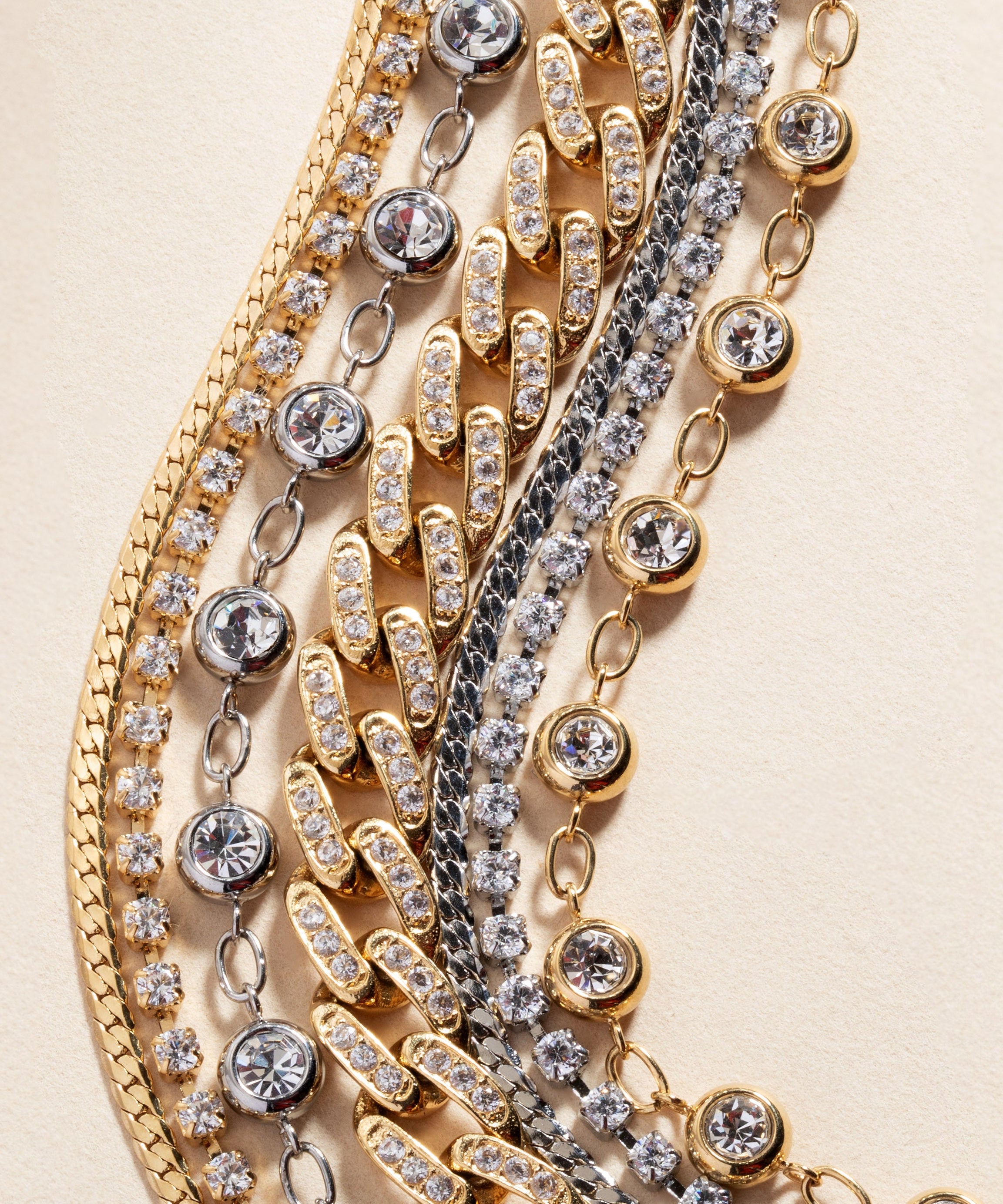 Double Strand Crystal Tennis Chain Bracelet