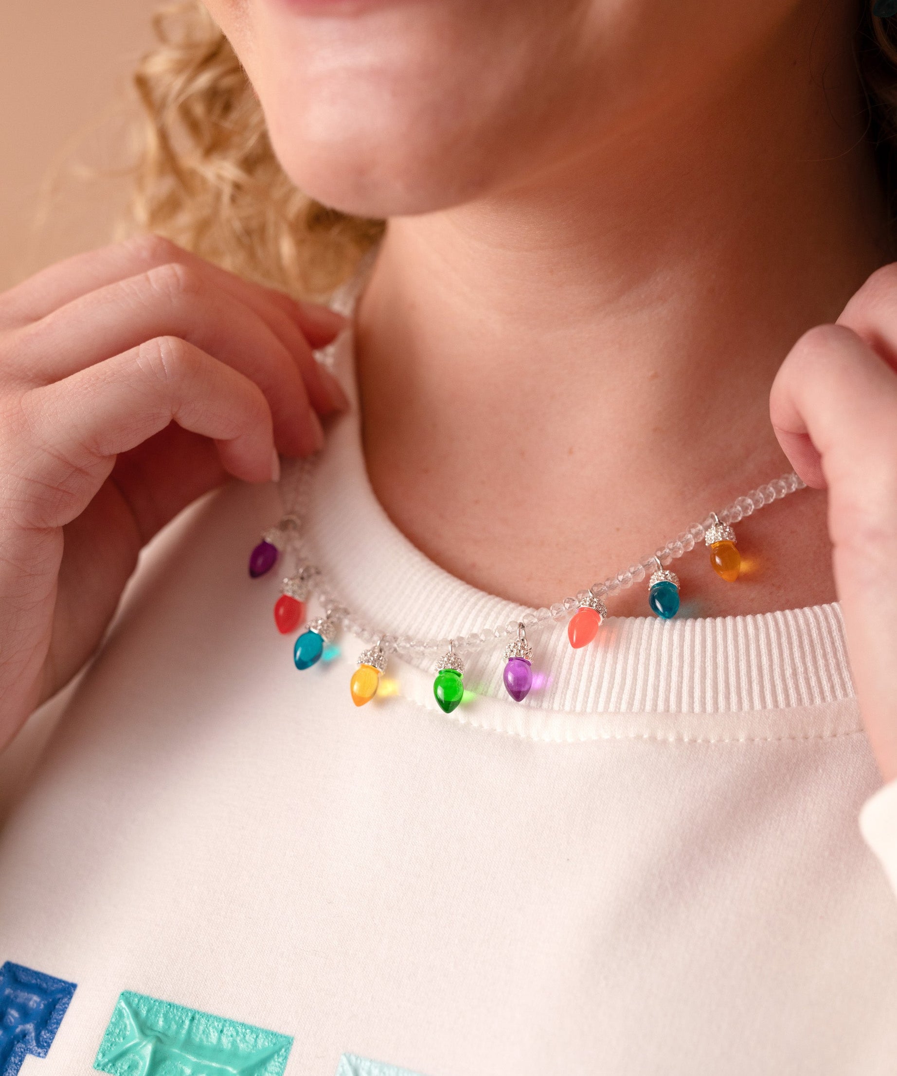 Christmas Light Bulb Necklace