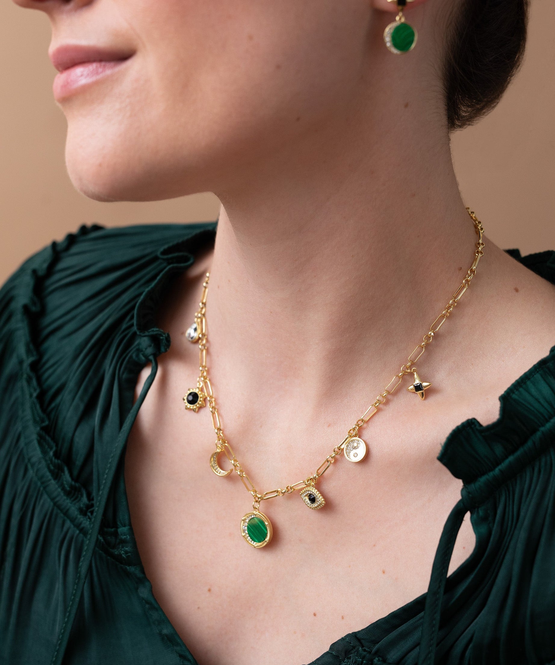 Malachite Drop Earrings