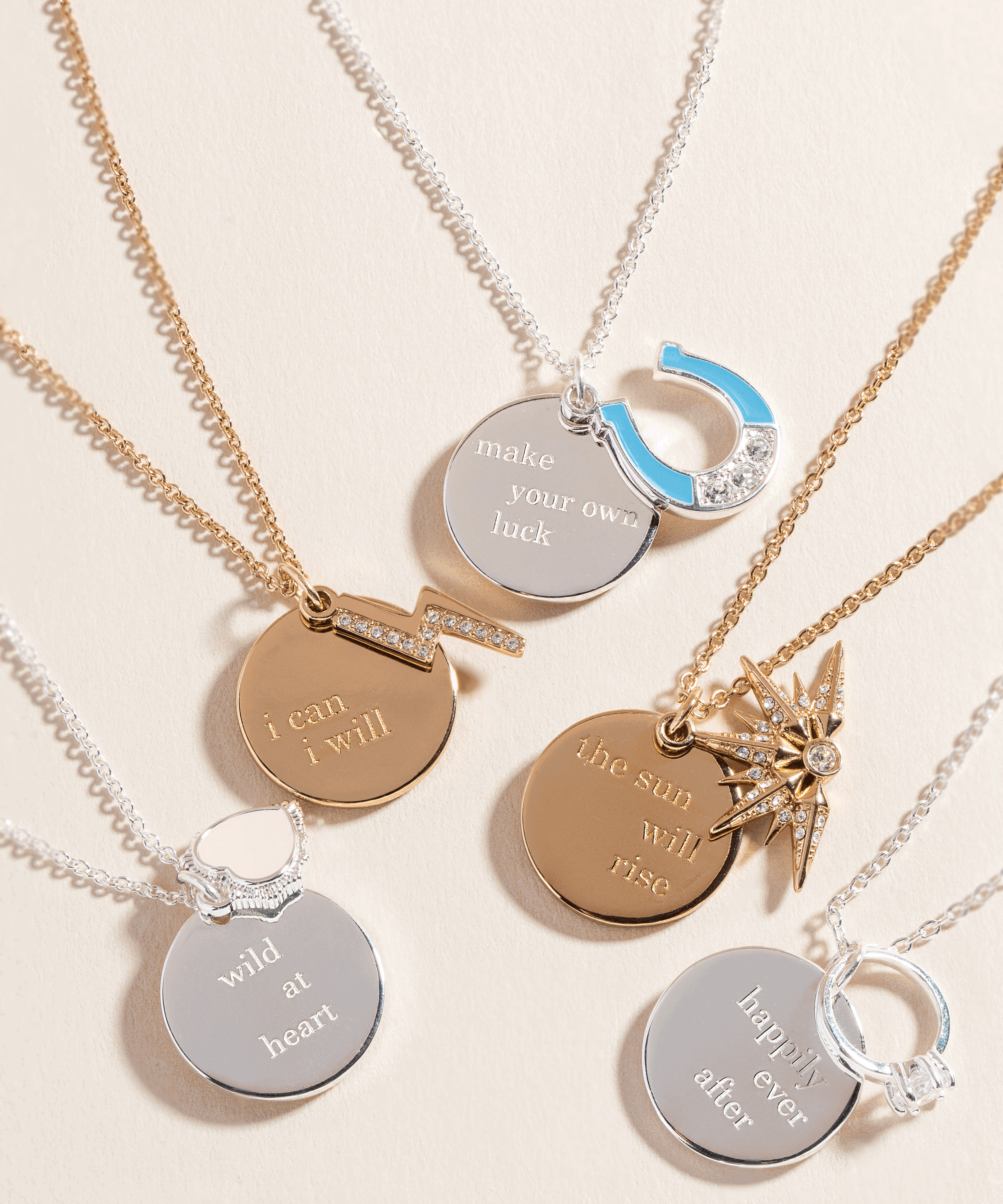 “Happily Ever After” Duo Charm Pendant Necklace