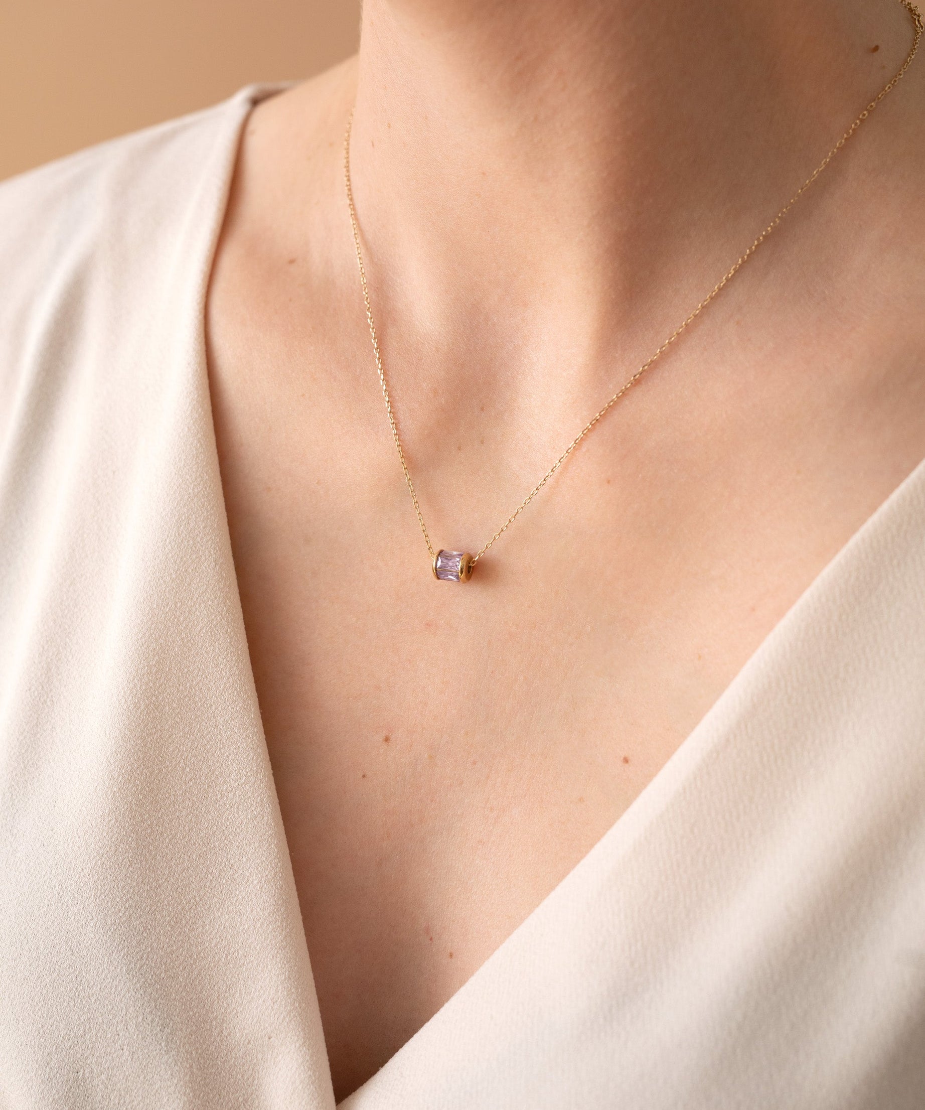 June Birthstone Precious Pendant Necklace