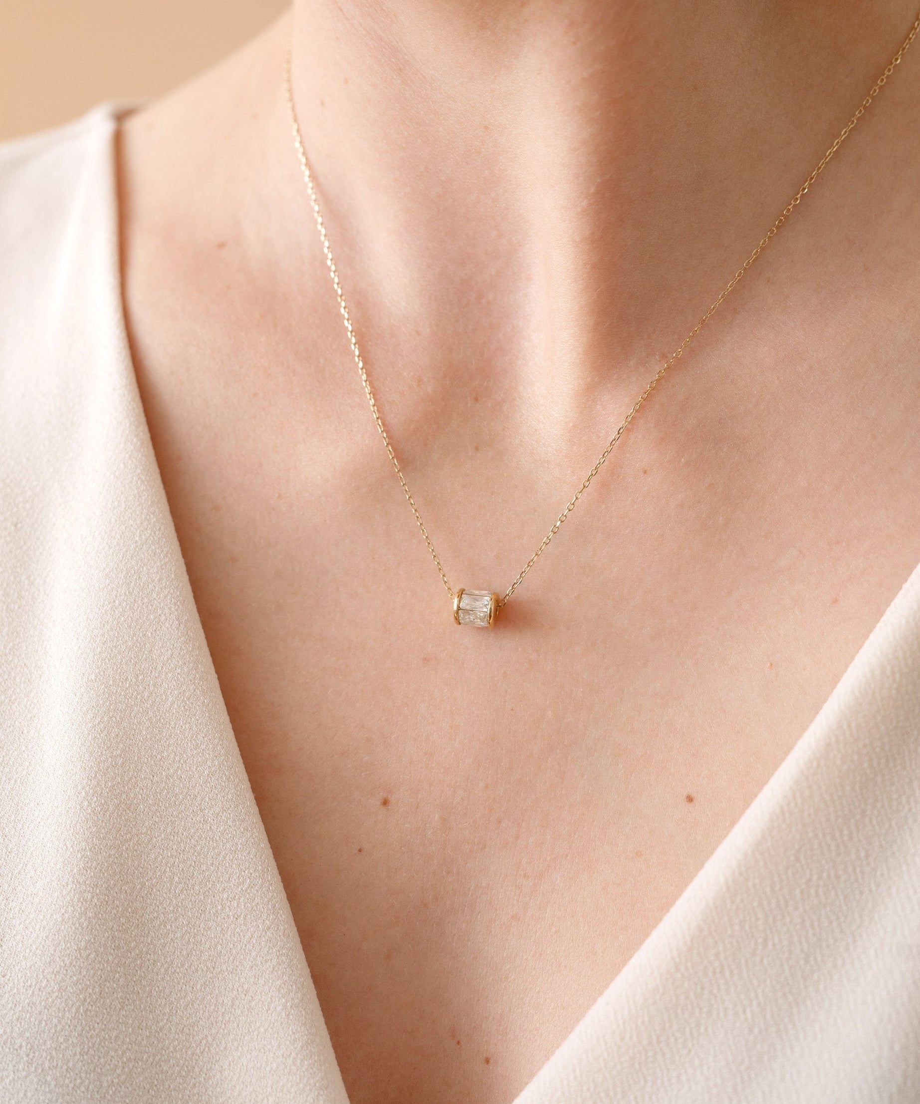 April Birthstone Precious Pendant Necklace