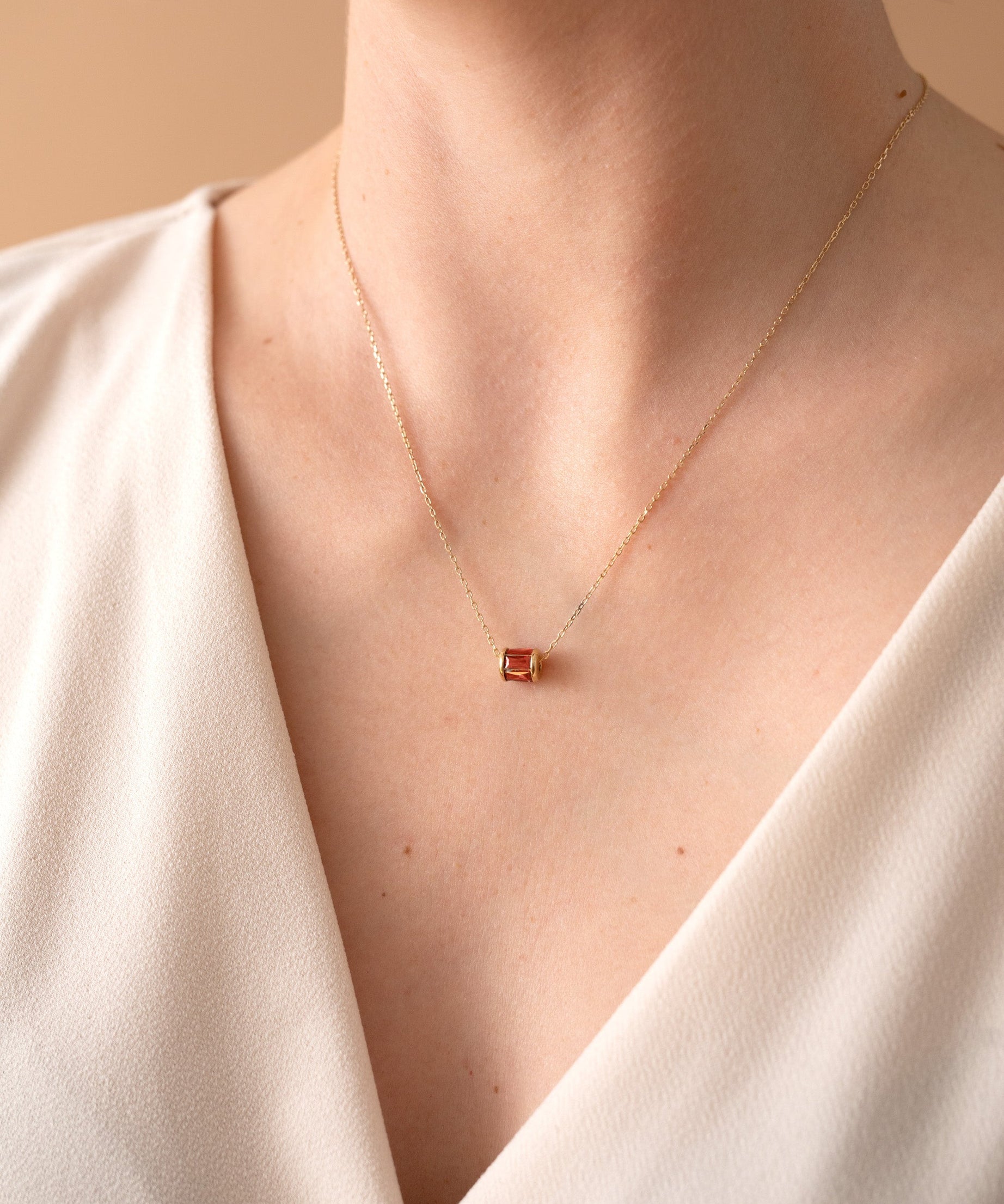 January Birthstone Precious Pendant Necklace